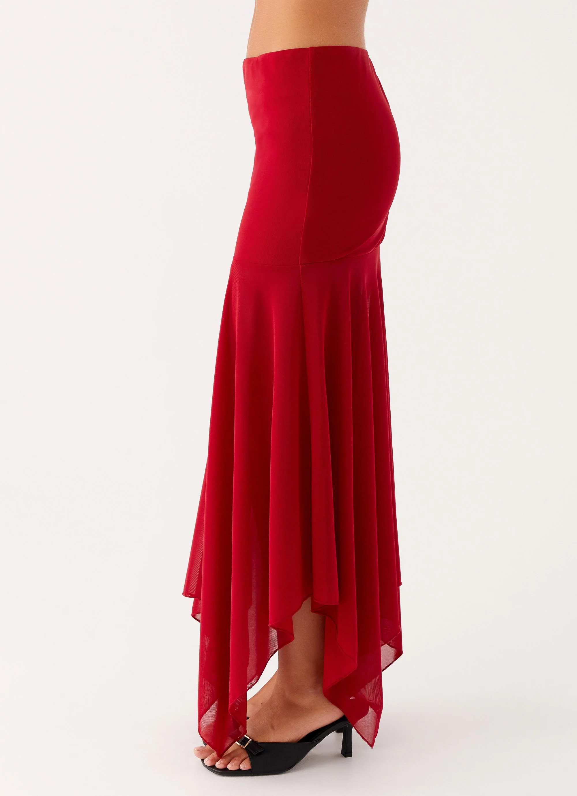 Dionne Maxi Skirt - Red - Image 5