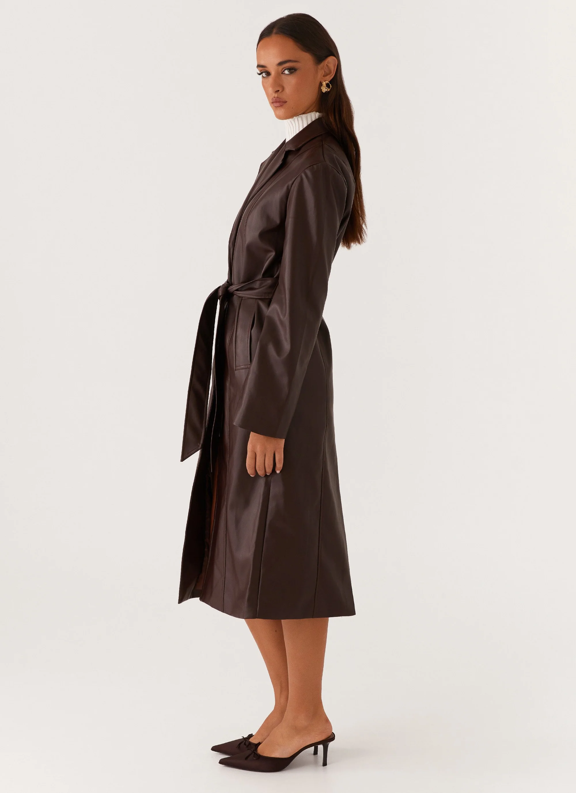 Dixie Trench Coat - Chocolate - Image 8