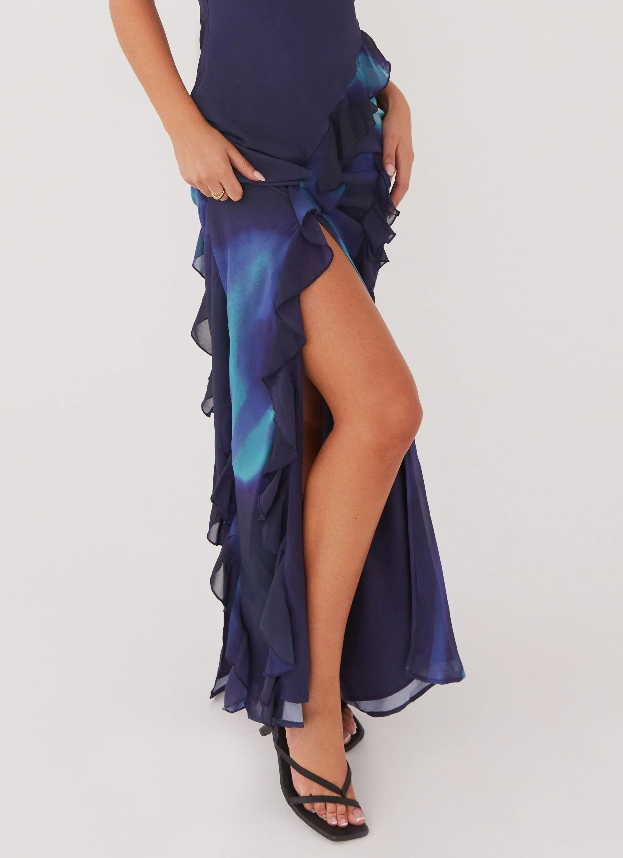 Do No Wrong Ruffle Maxi Dress - Cyber Rose - Image 5