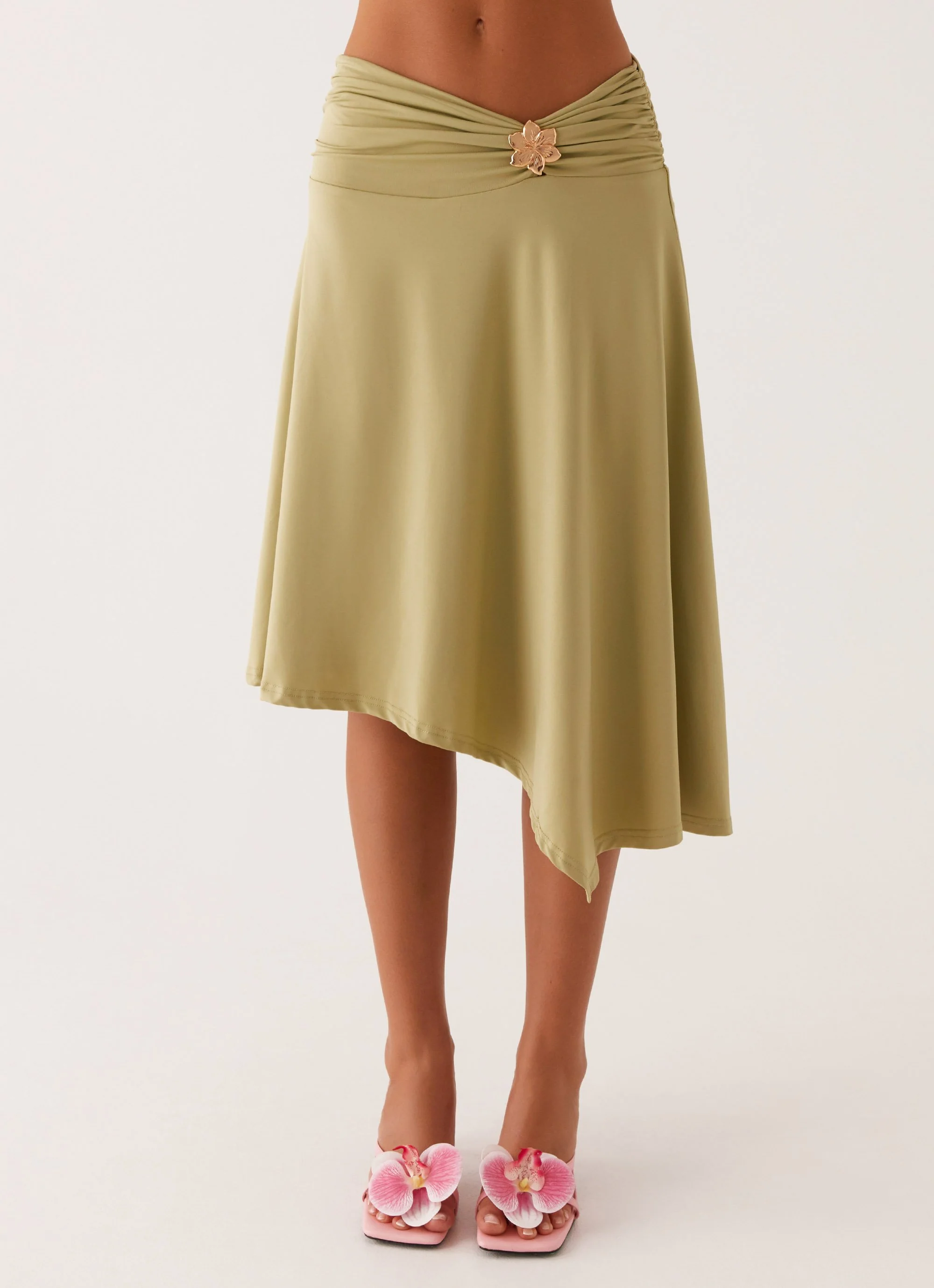 Dolly Midi Skirt - Green - Image 6