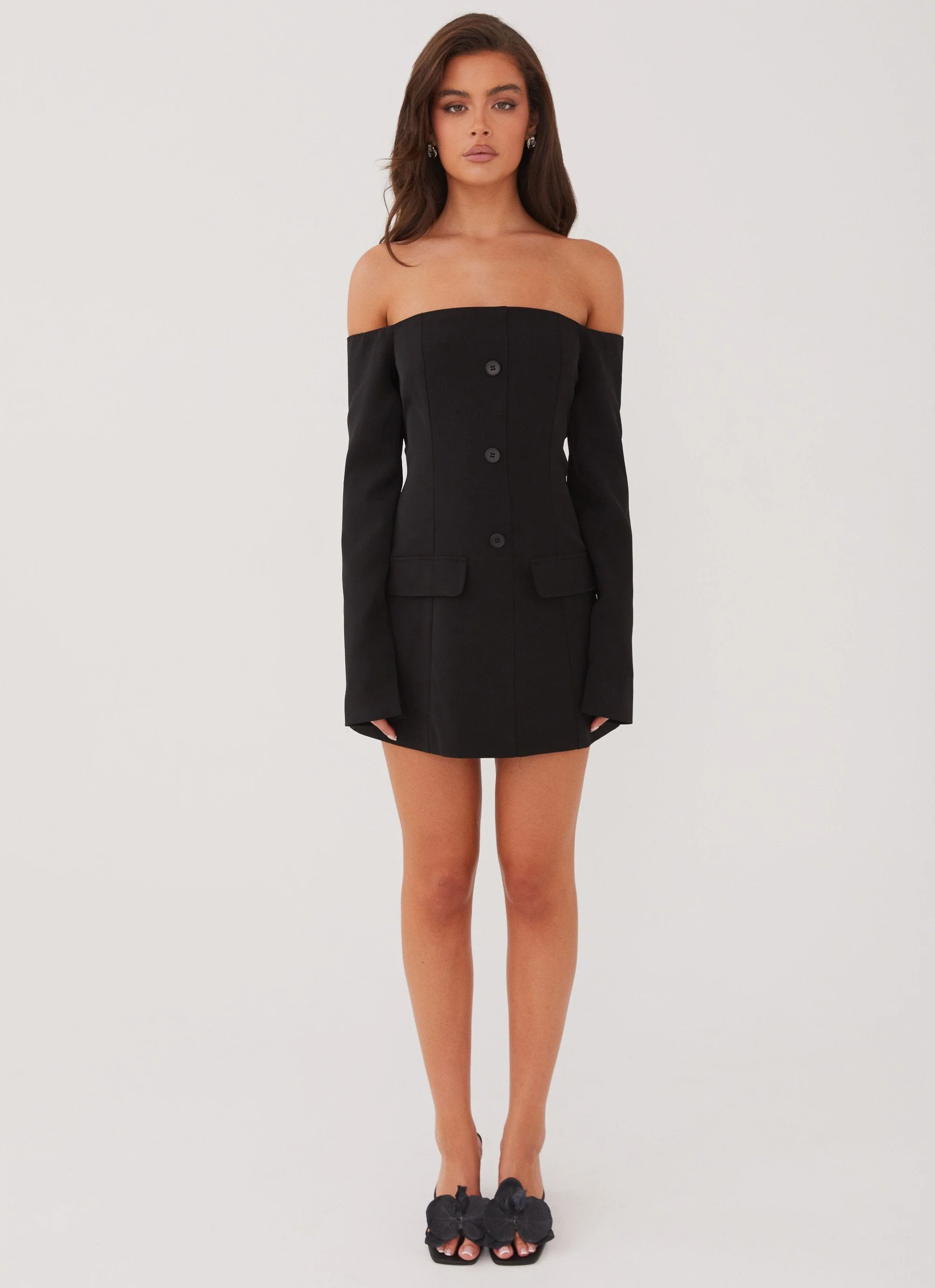 Dominique Blazer Mini Dress - Black - Image 2