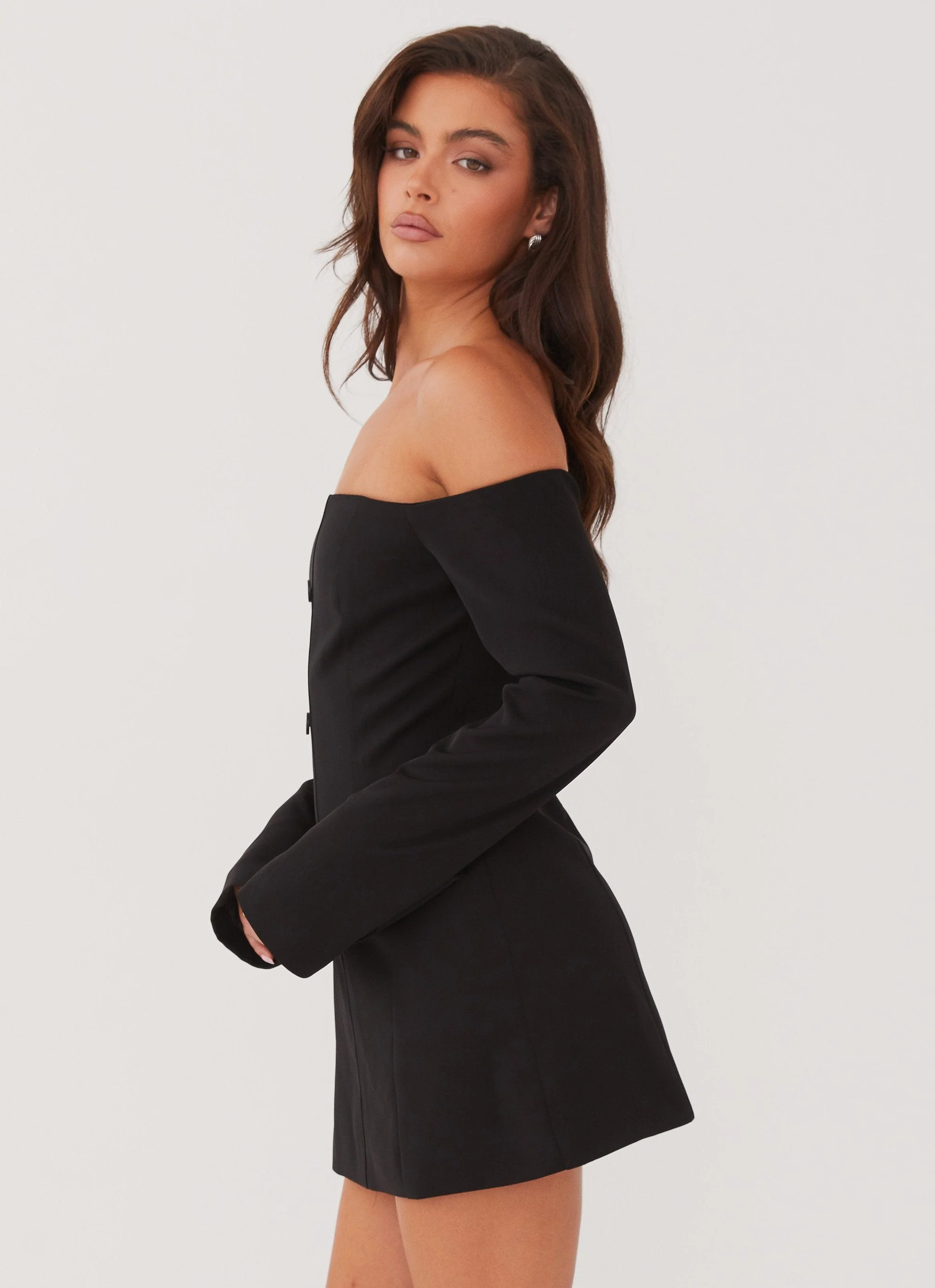 Dominique Blazer Mini Dress - Black - Image 3