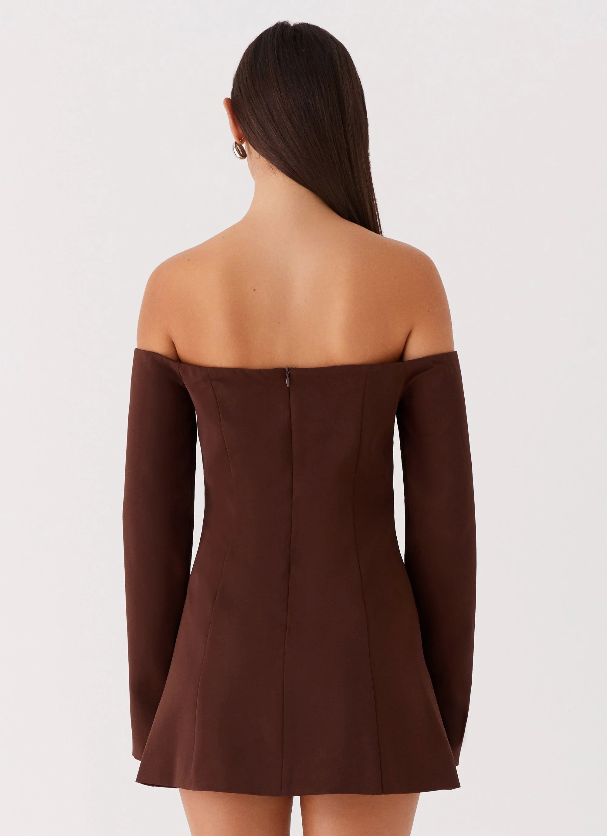 Dominique Blazer Mini Dress - Chocolate - Image 5