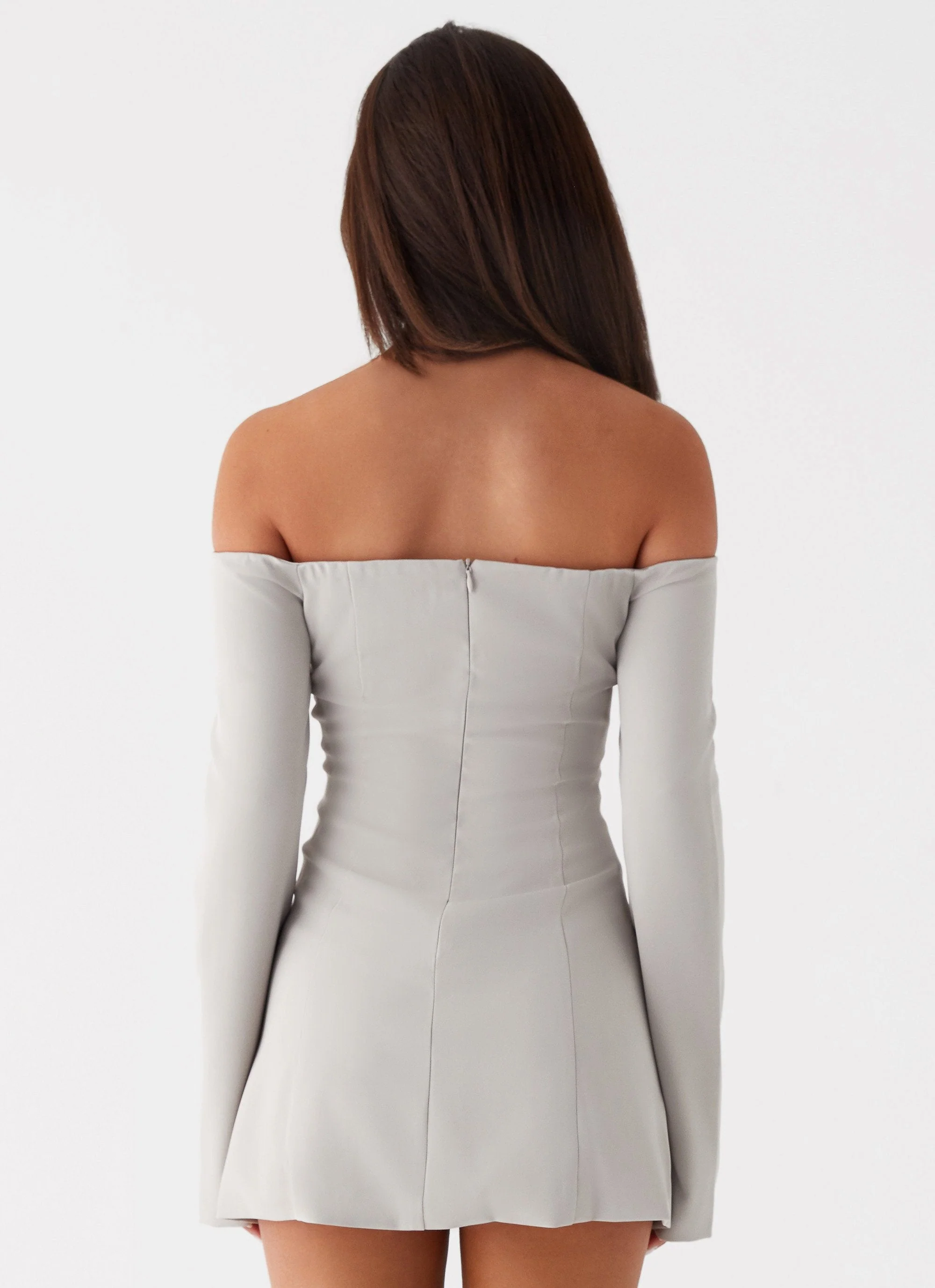 Dominique Blazer Mini Dress - Grey - Image 4