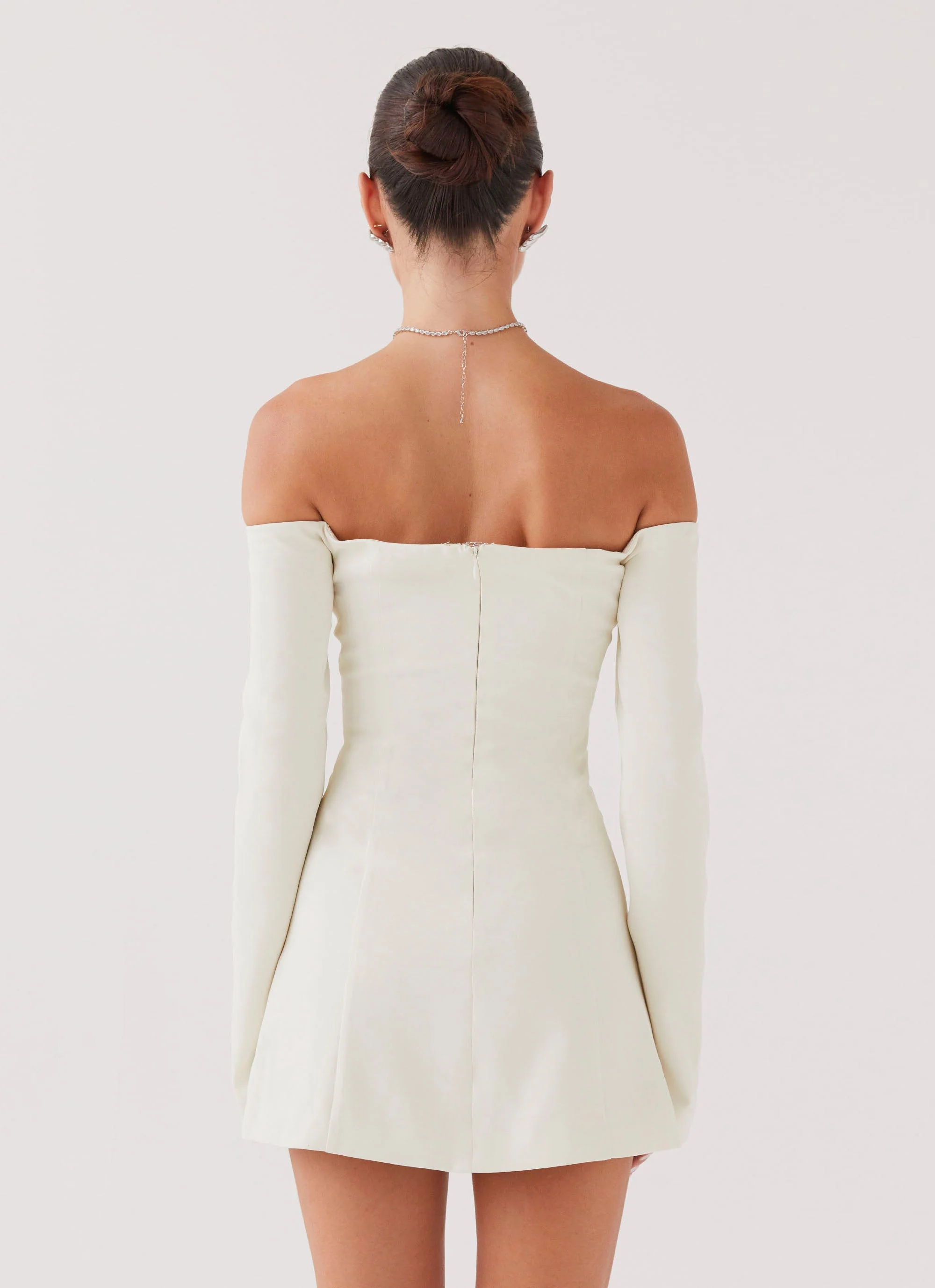 Dominique Blazer Mini Dress - Ivory - Image 5