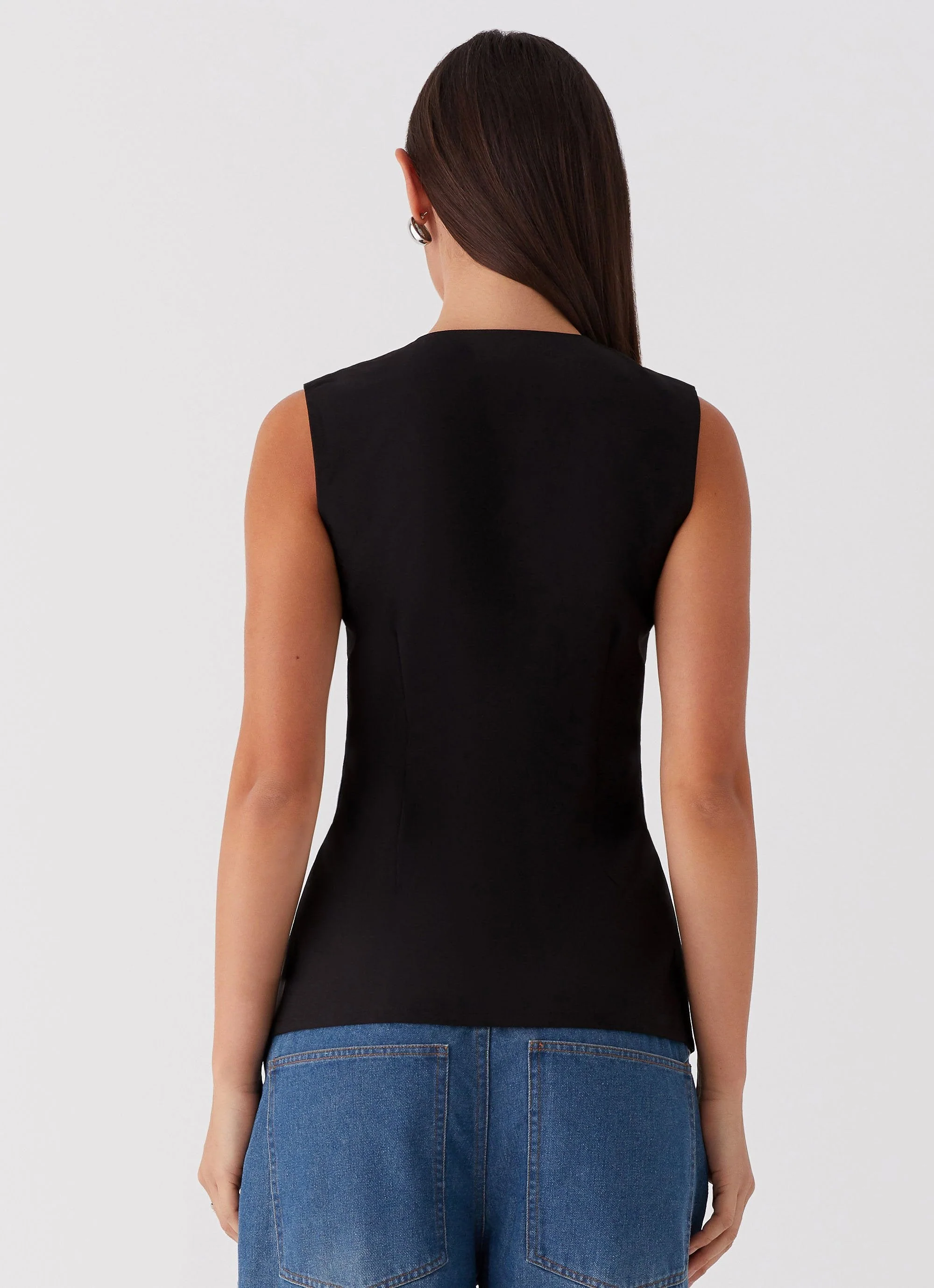 Dottie Tie Top - Black - Image 5