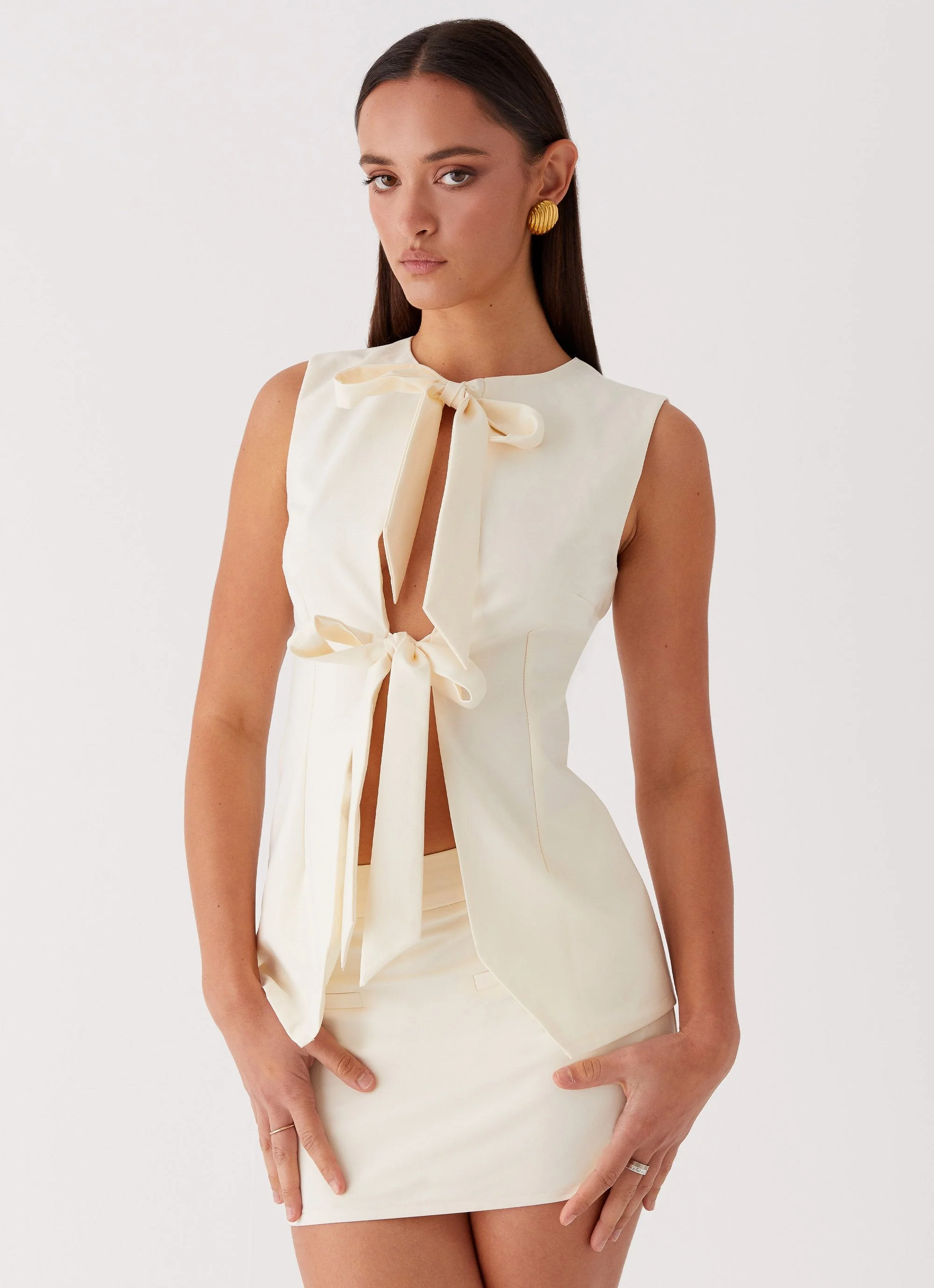 Dottie Tie Top - Ivory - Image 6