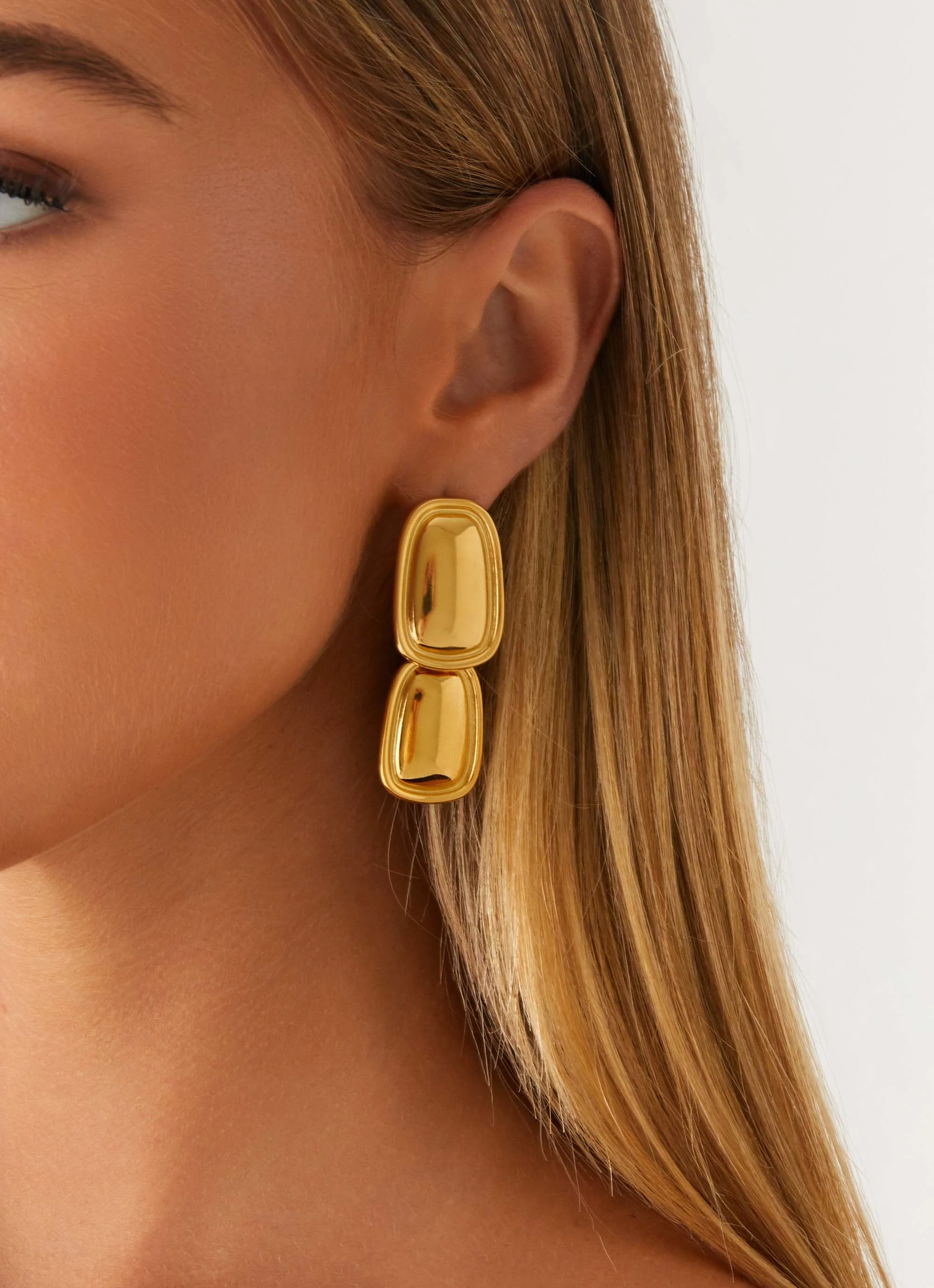 Doubled Up Earrings - Gold - Image 3