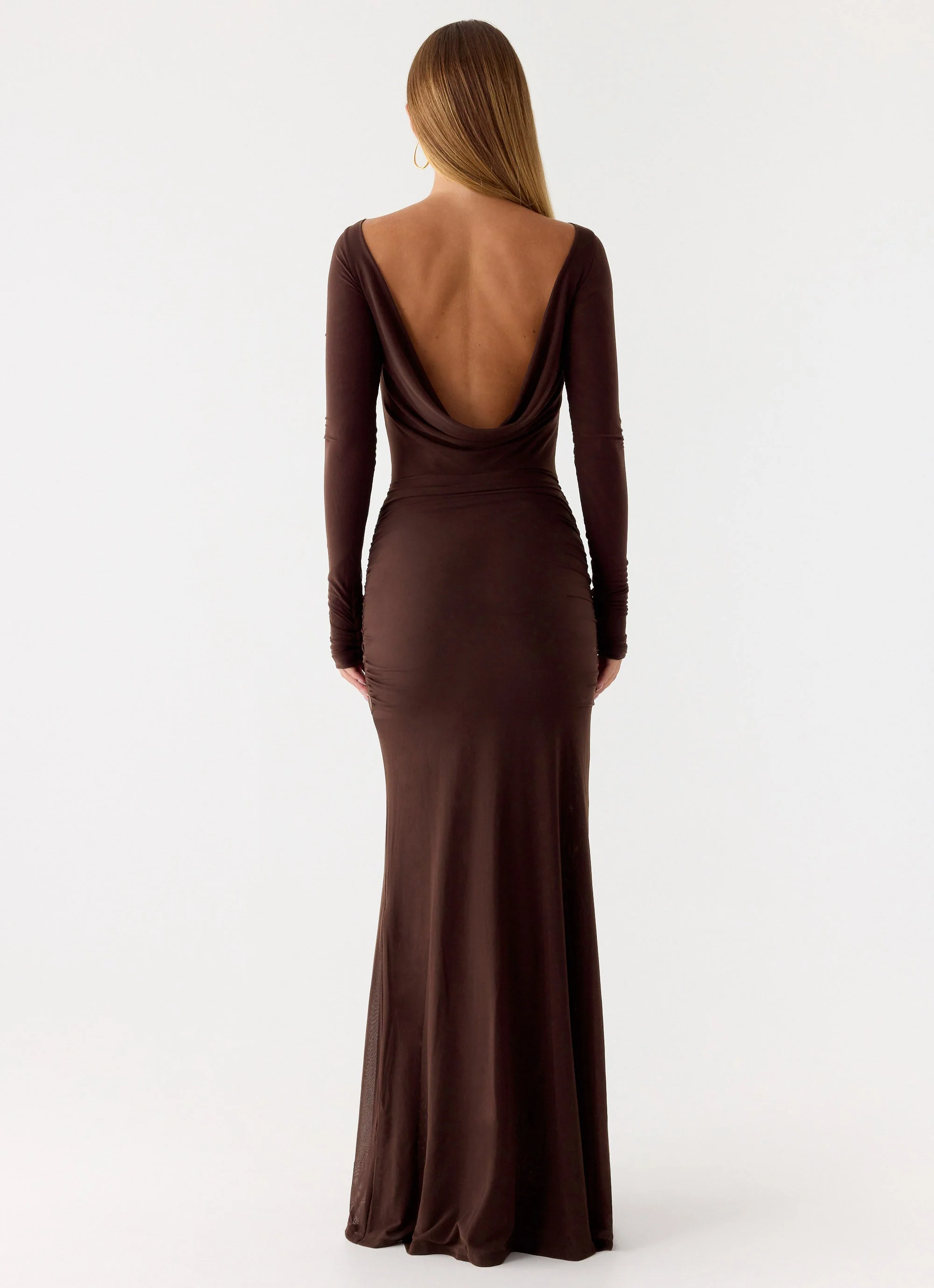Dray Maxi Dress - Chocolate - Image 4