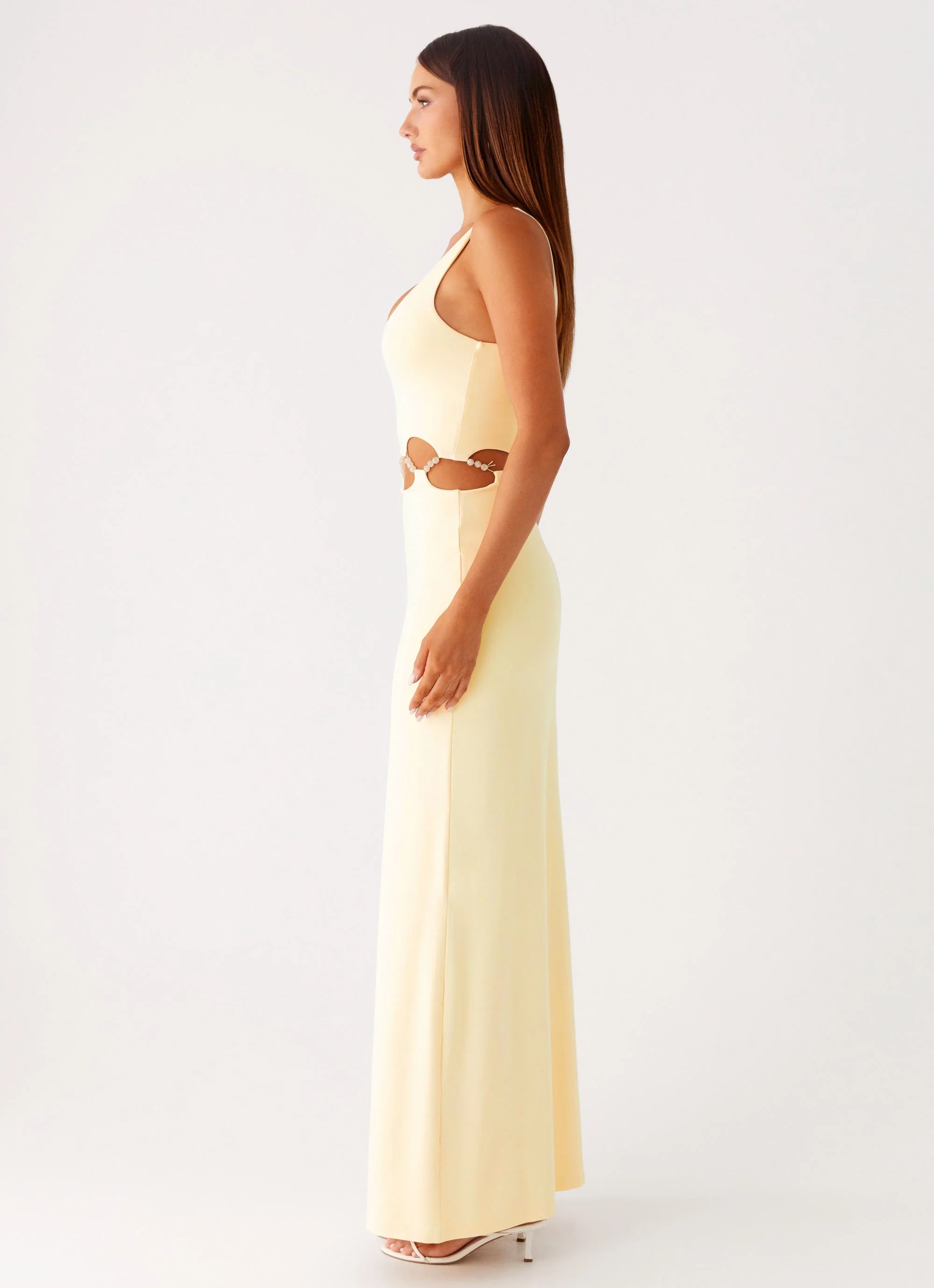 Dreamboat Beaded Maxi Dress - Yellow - Image 2