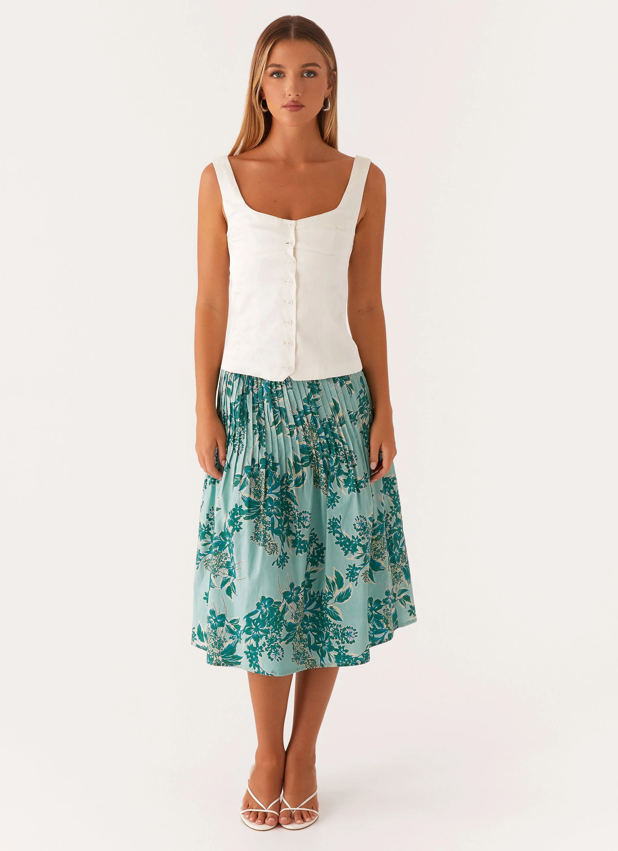 Dreamscape Midi Skirt - Cloud Nine Floral - Image 2