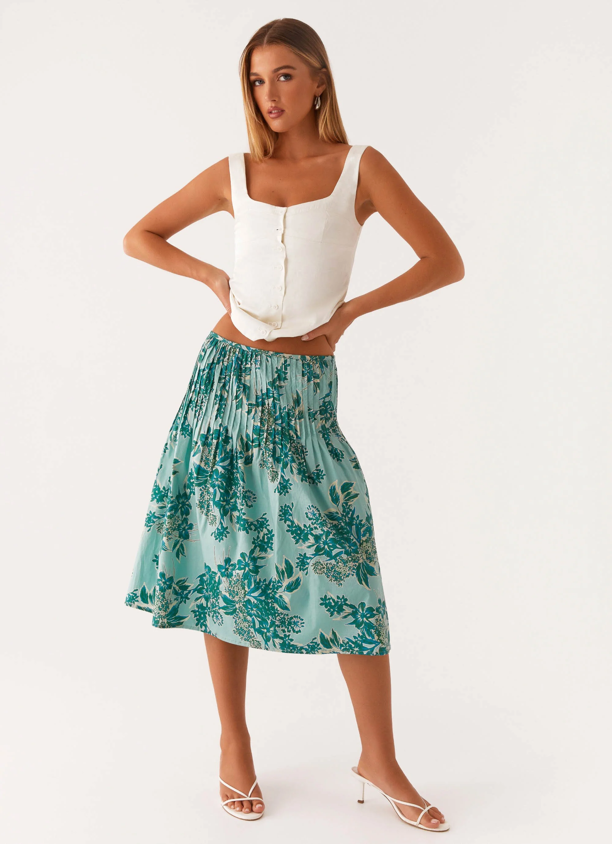 Dreamscape Midi Skirt - Cloud Nine Floral - Image 6