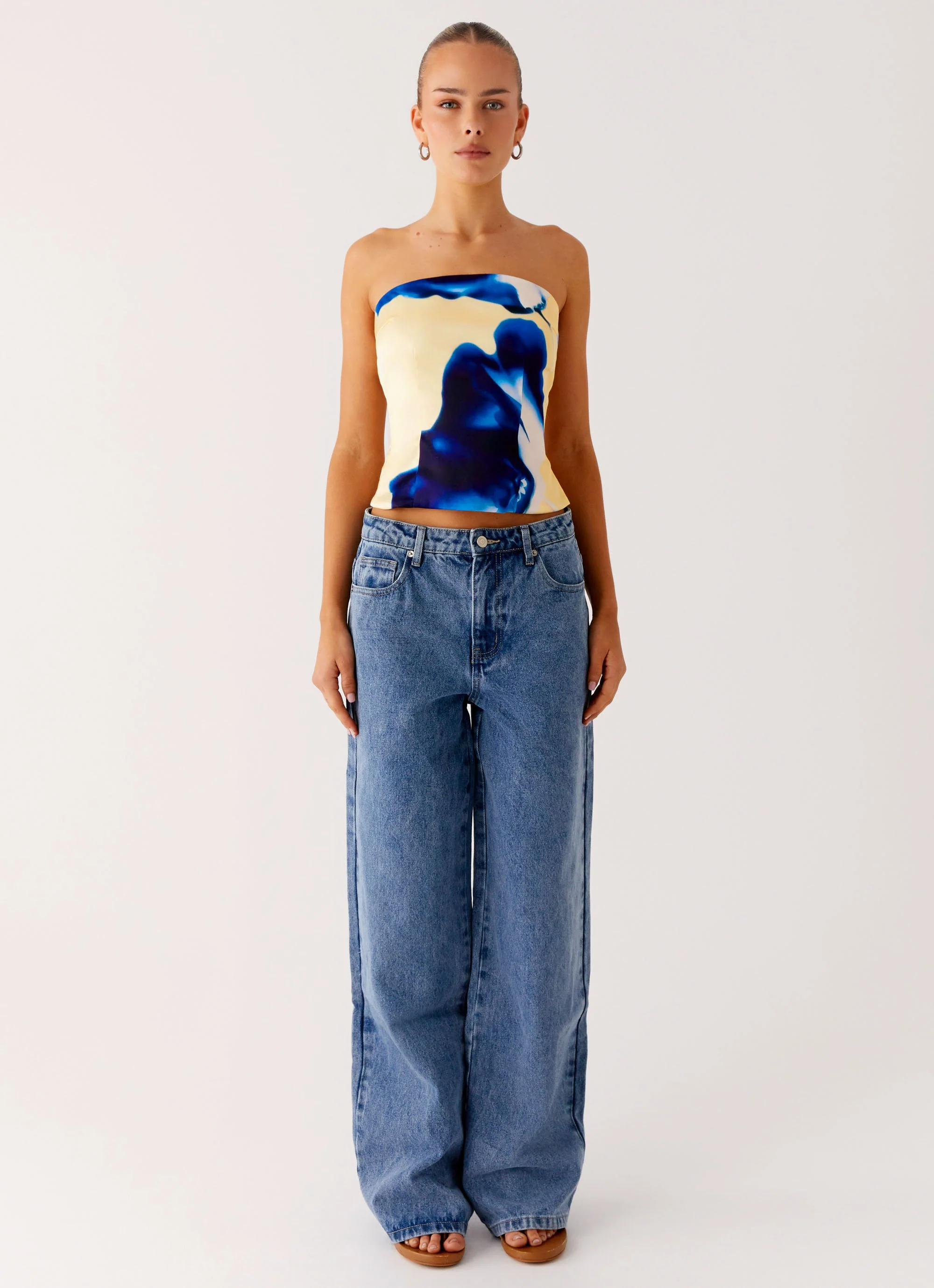 Dreamy Skies Strapless Top - Heirloom Floral - Image 4