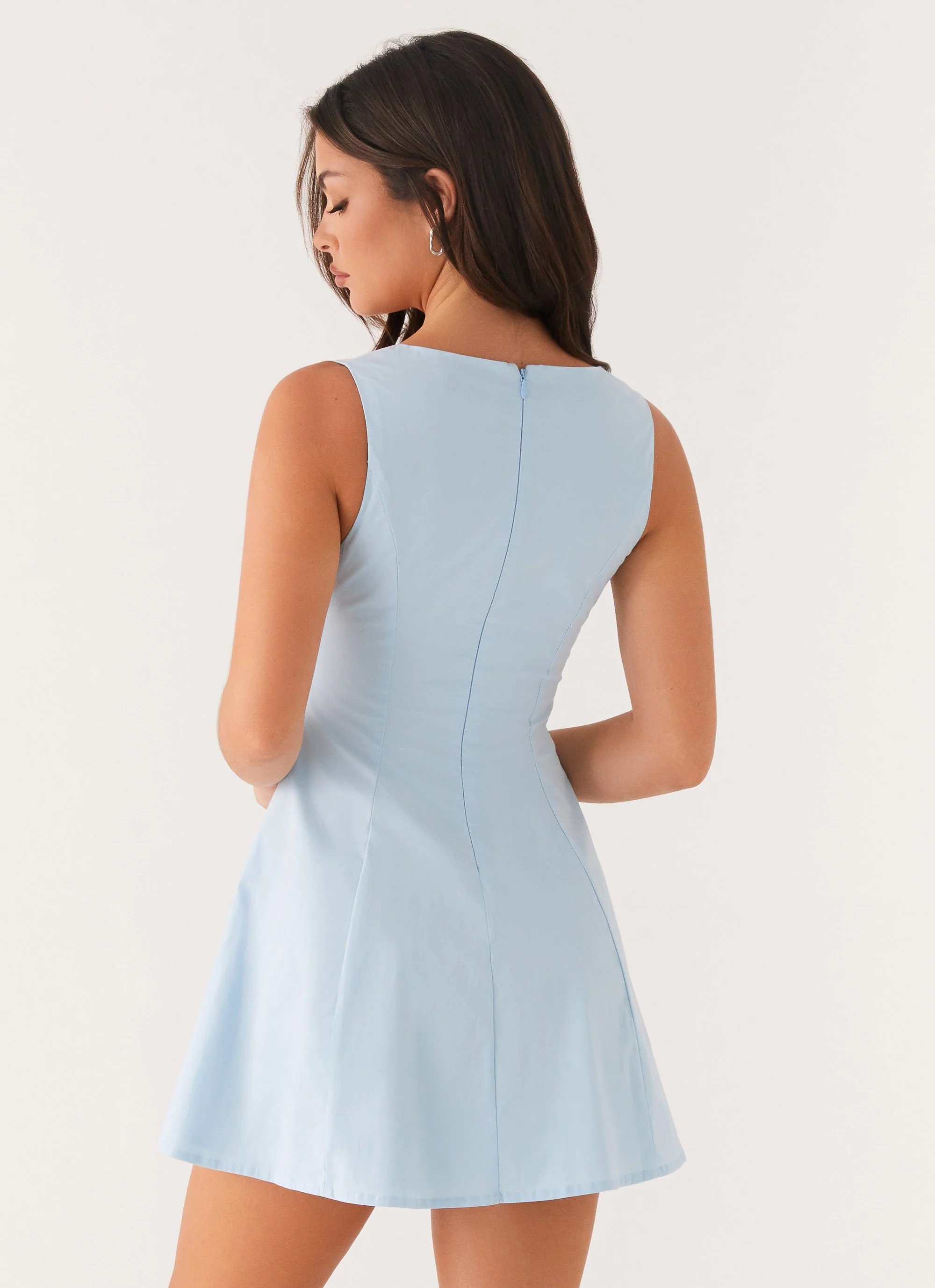 Drew Mini Dress - Blue - Image 4