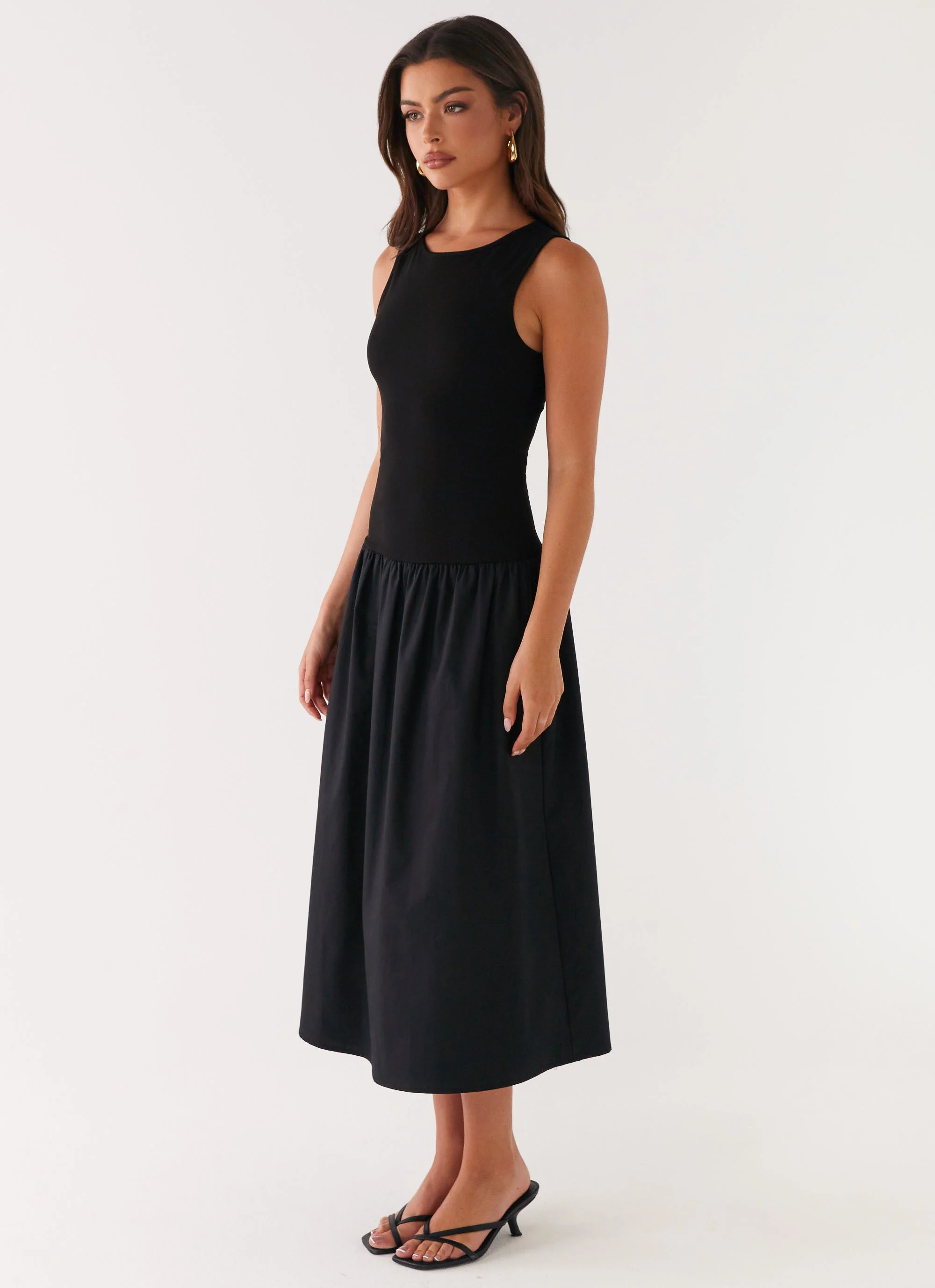 Duchess Midi Dress - Black - Image 3