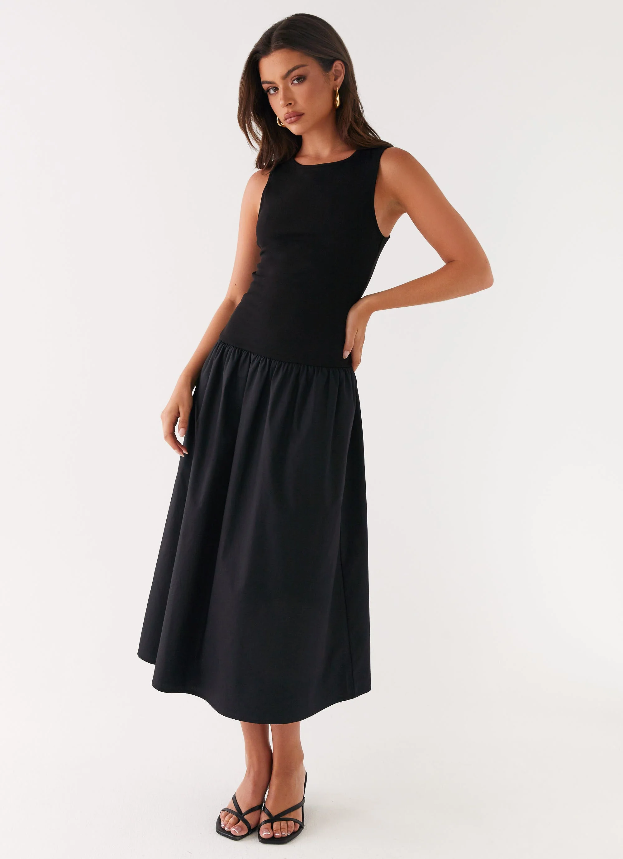Duchess Midi Dress - Black - Image 6
