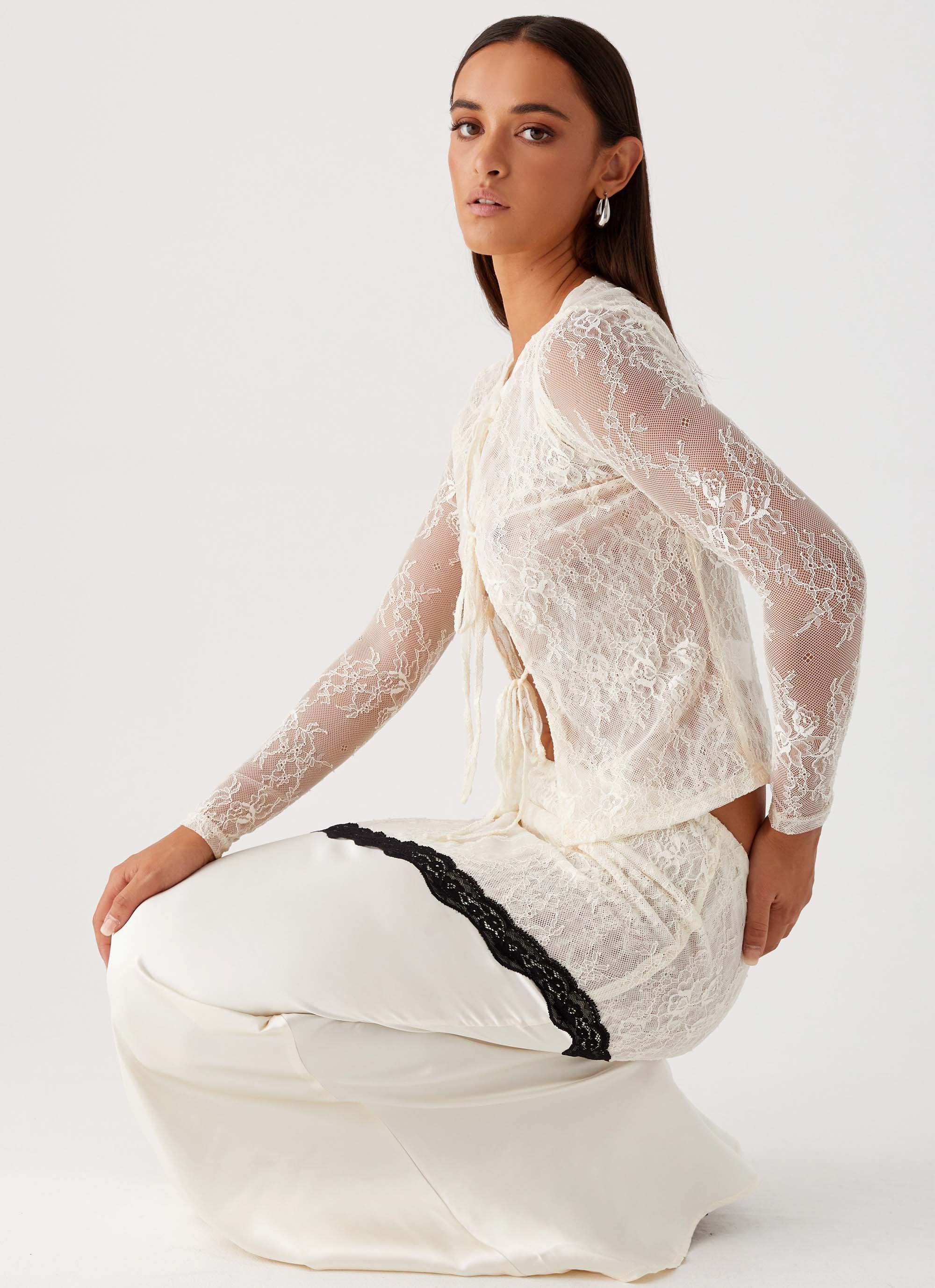 Duet Long Sleeve Top - Ivory - Image 6
