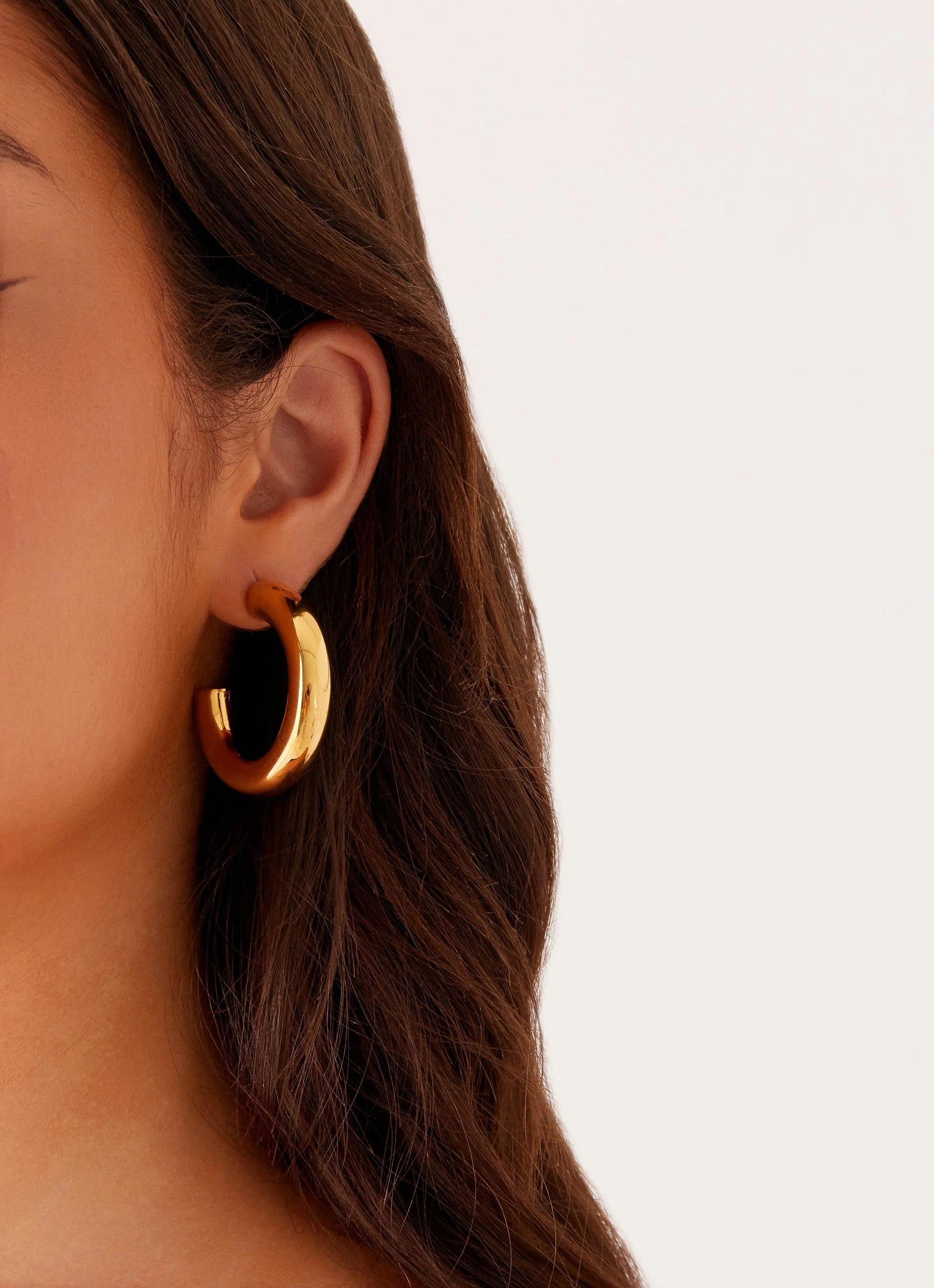 Duke Hoop Earrings - Gold - Image 3