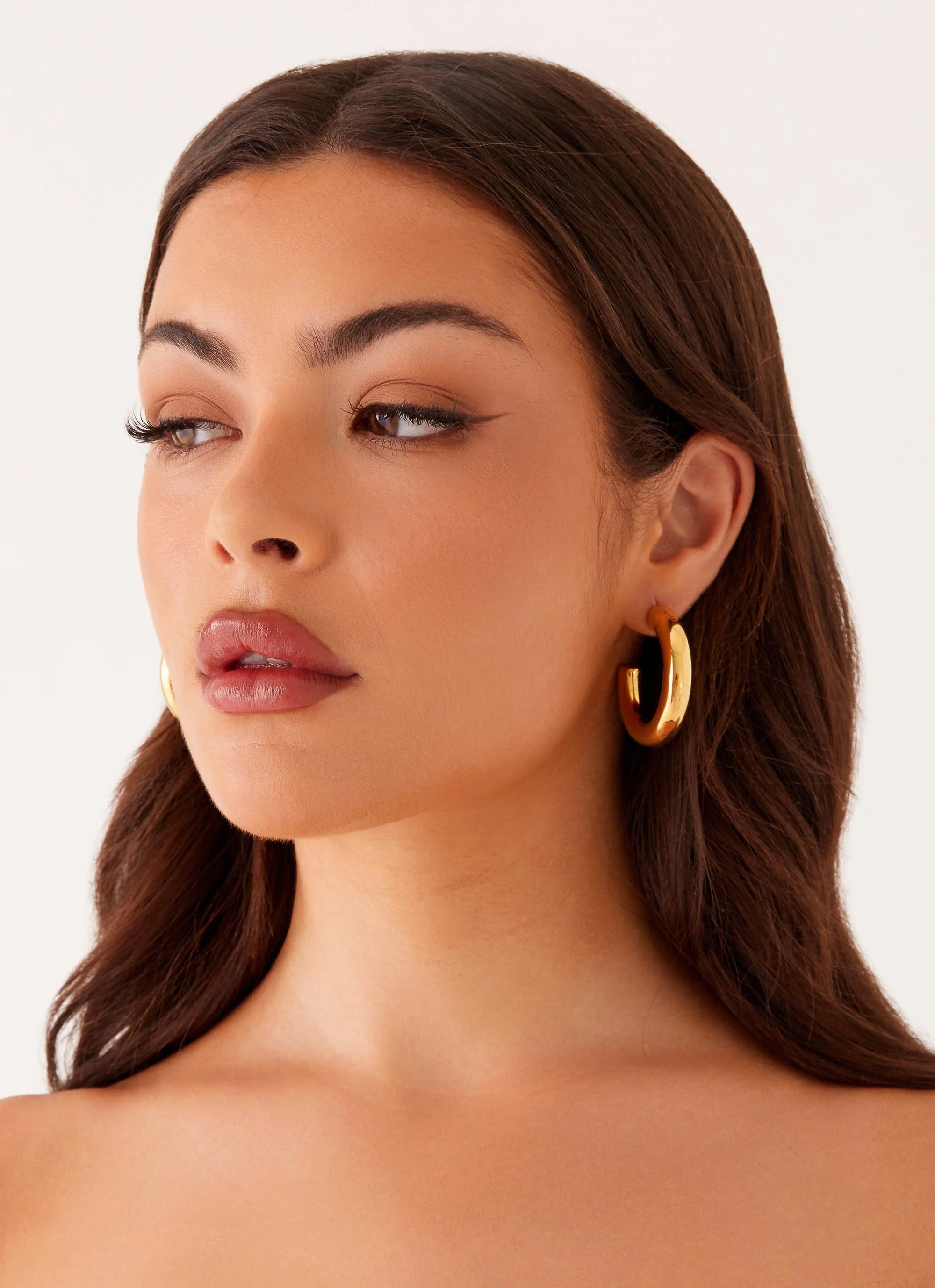 Duke Hoop Earrings - Gold - Image 4
