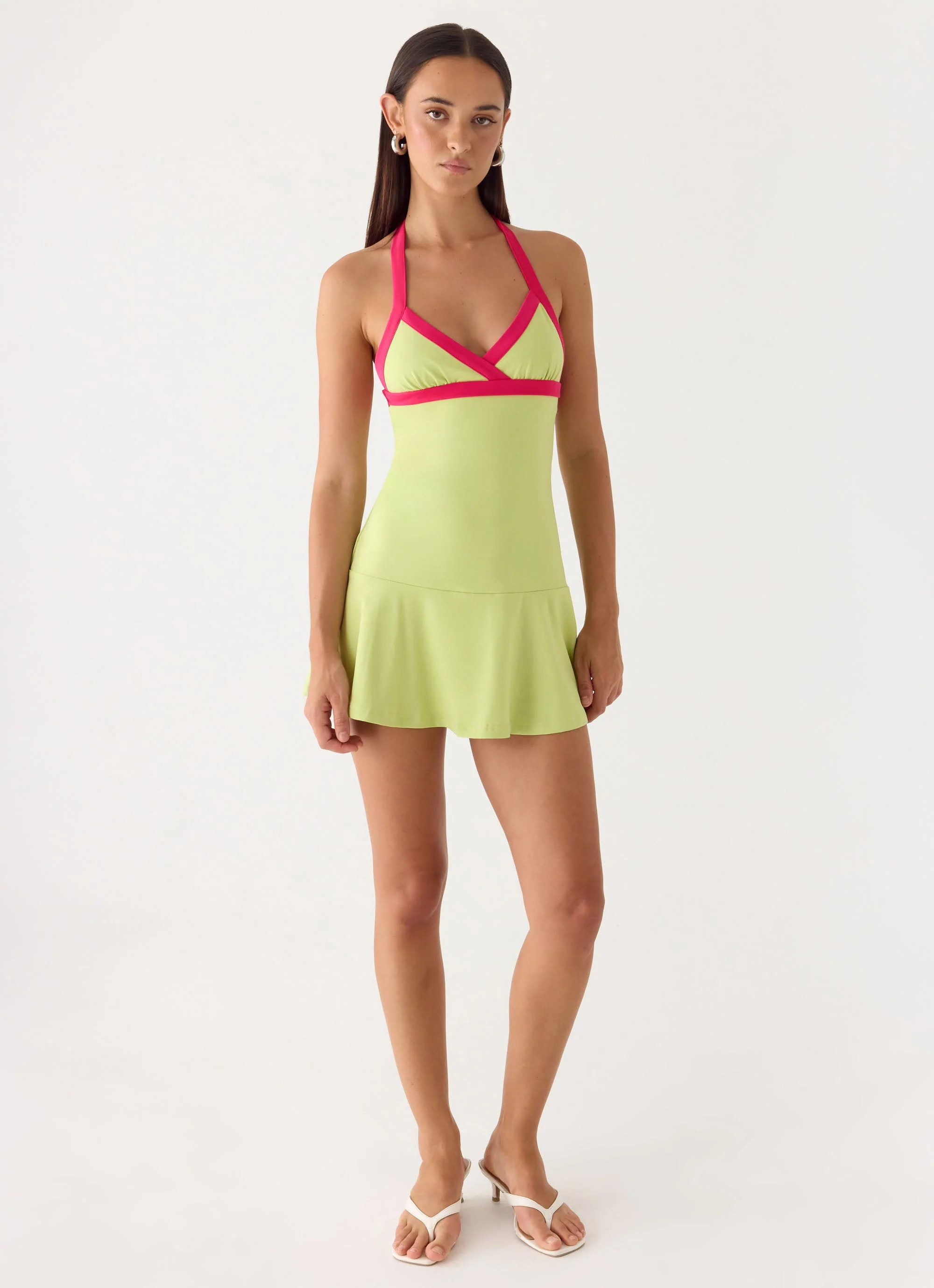 Dumdi Mini Dress - Lime - Image 6