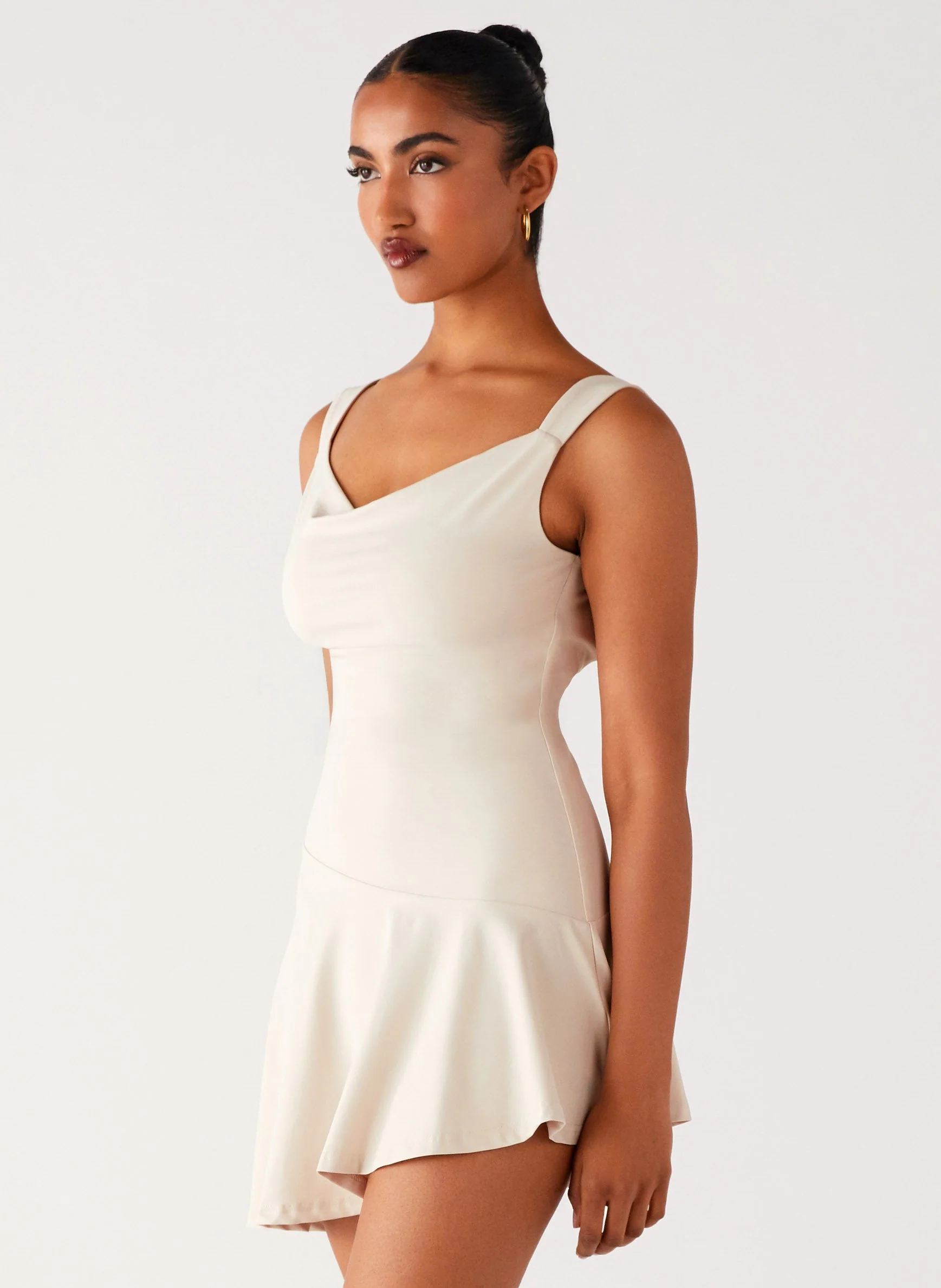 Dune Whisper Mini Dress - Ivory - Image 3