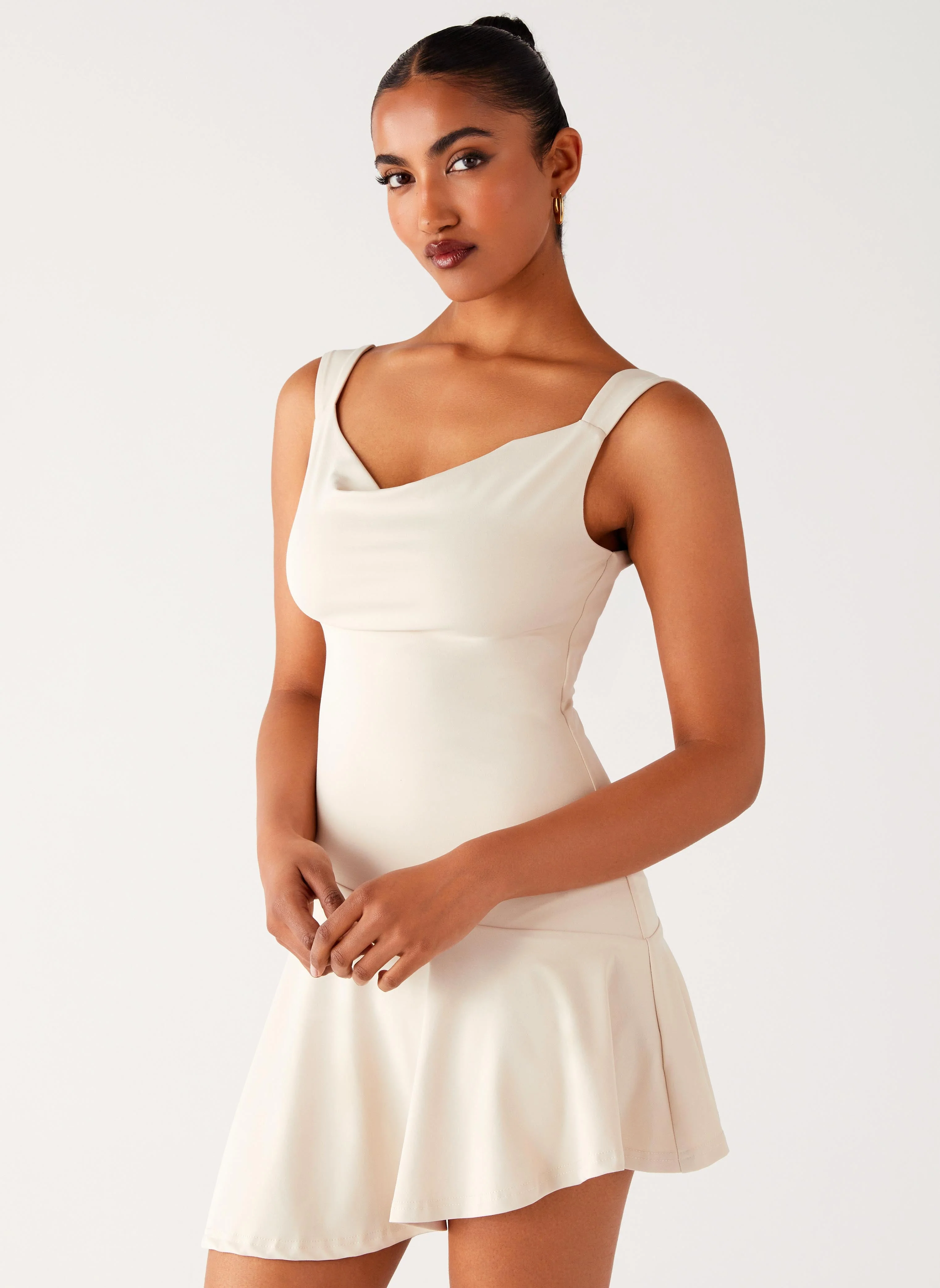 Dune Whisper Mini Dress - Ivory - Image 5