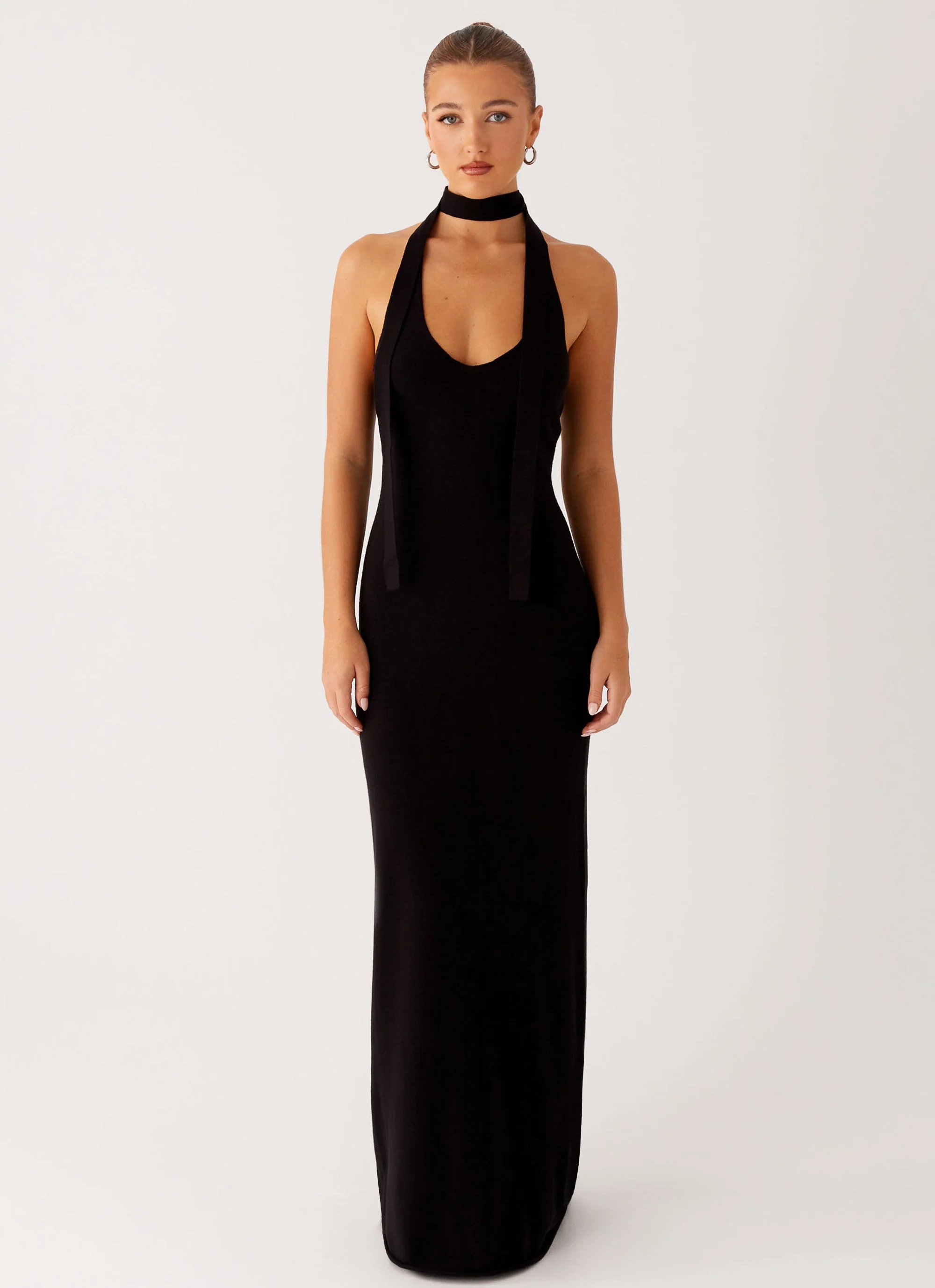 Eddie Knit Maxi Dress - Black - Image 6