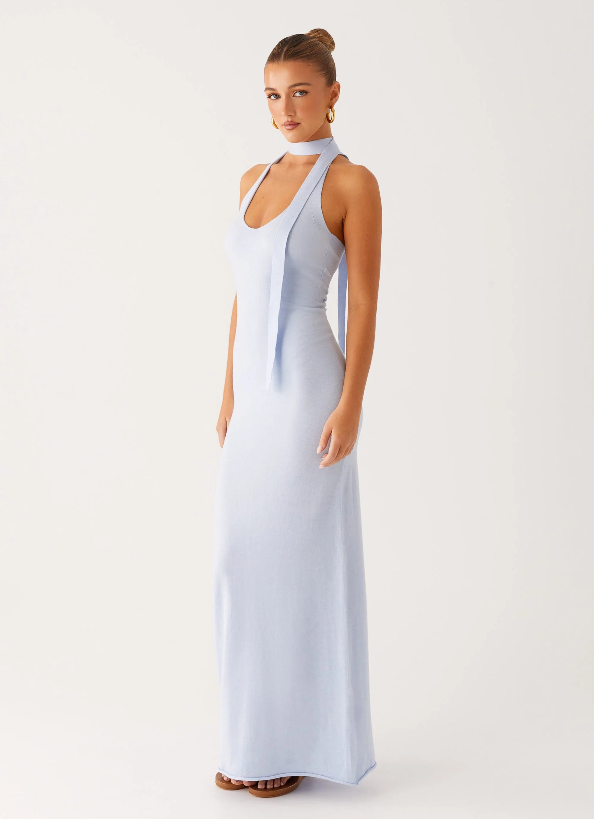 Eddie Knit Maxi Dress - Blue - Image 5
