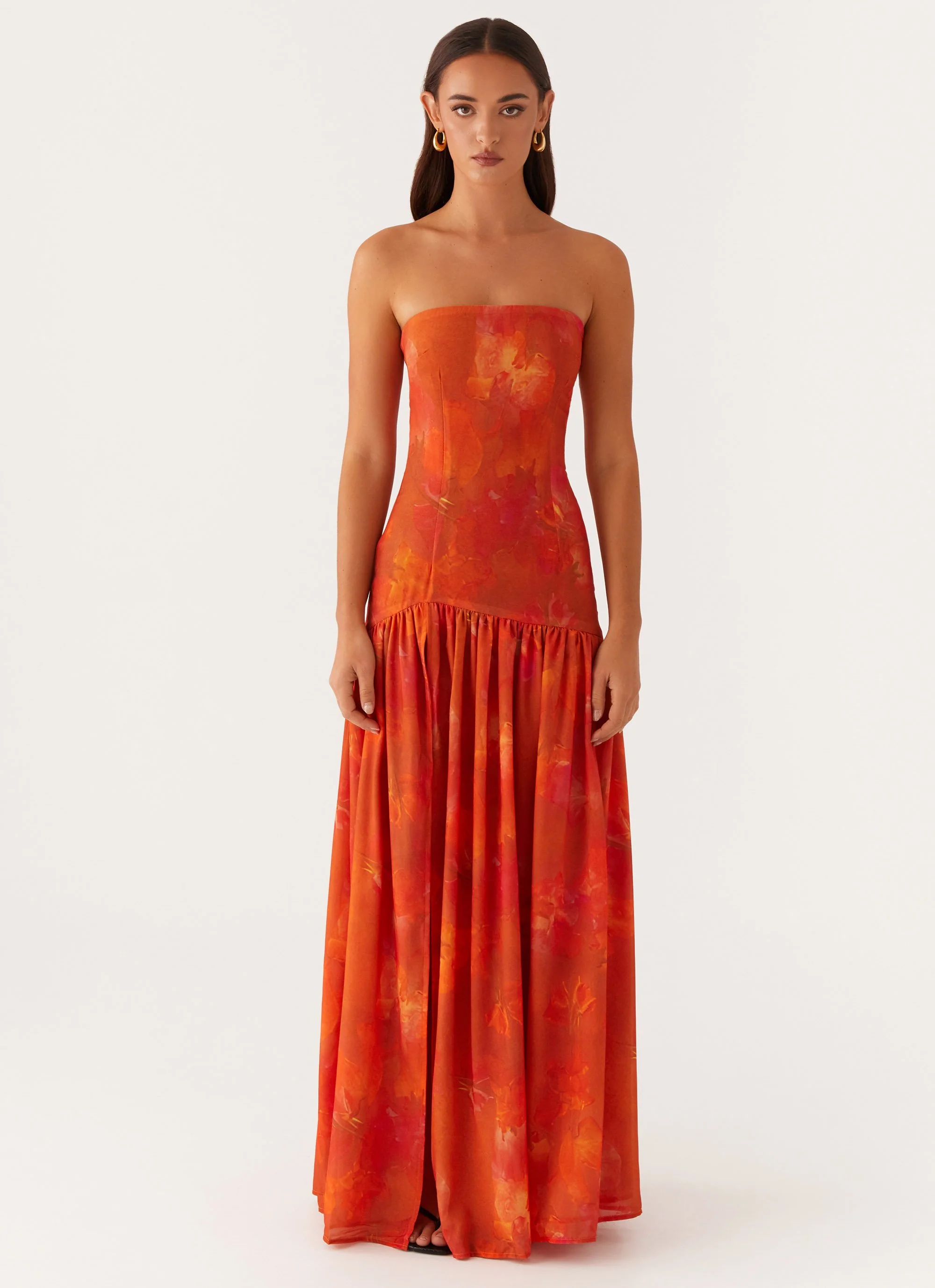 Eden Strapless Maxi Dress - Amber - Image 3
