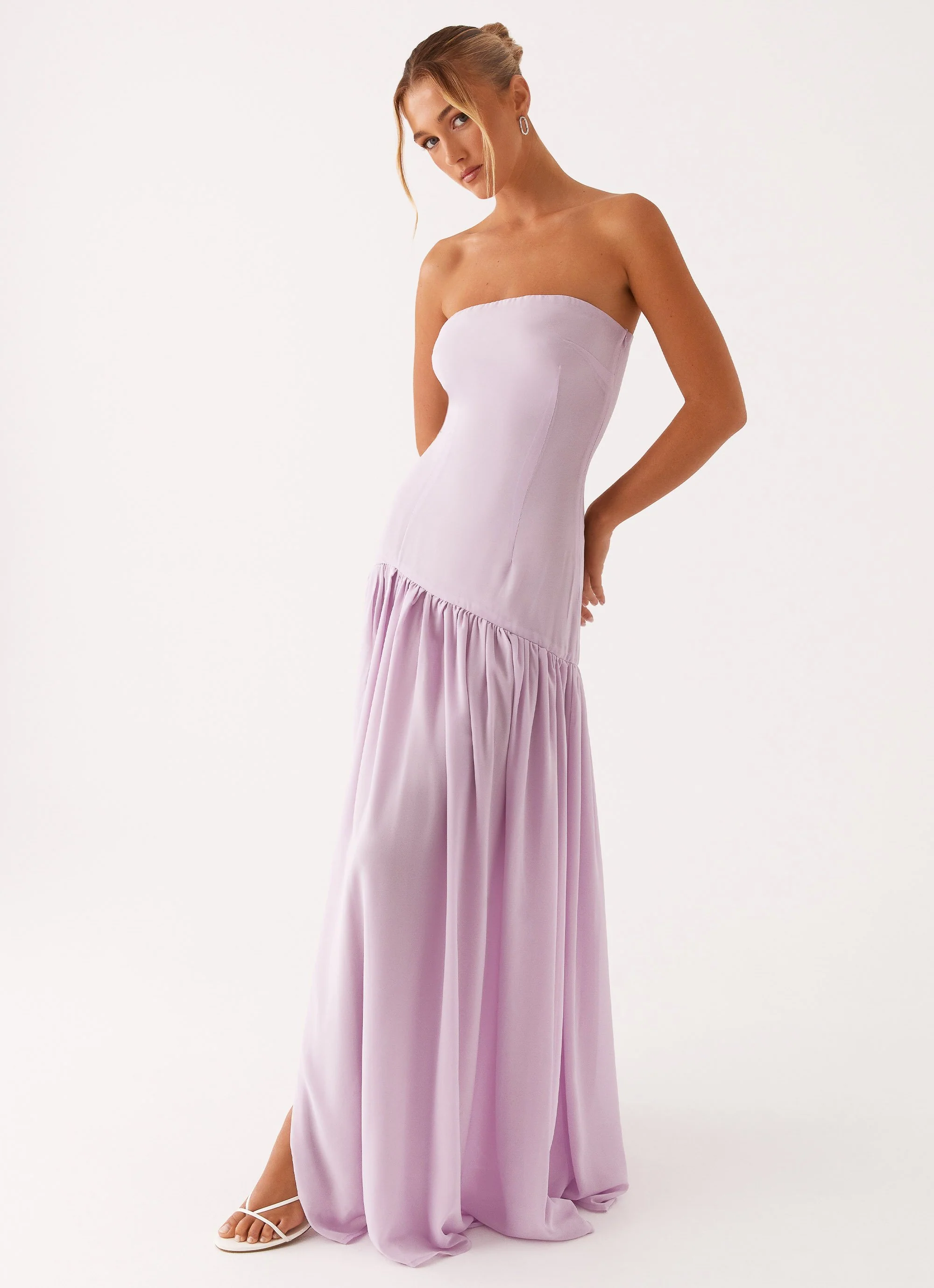 Eden Strapless Maxi Dress - Lilac - Image 5