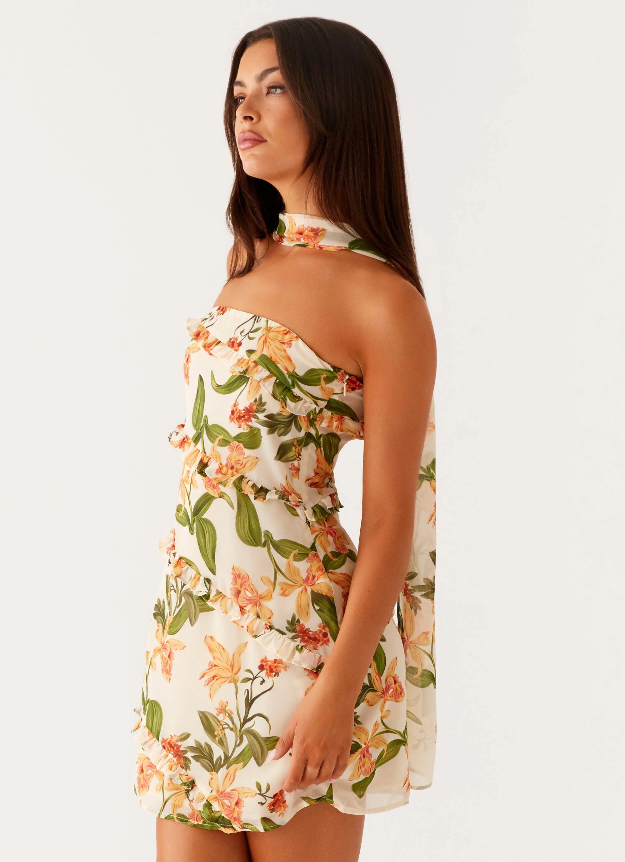 Edwina Strapless Mini Dress - Floral Print - Image 3