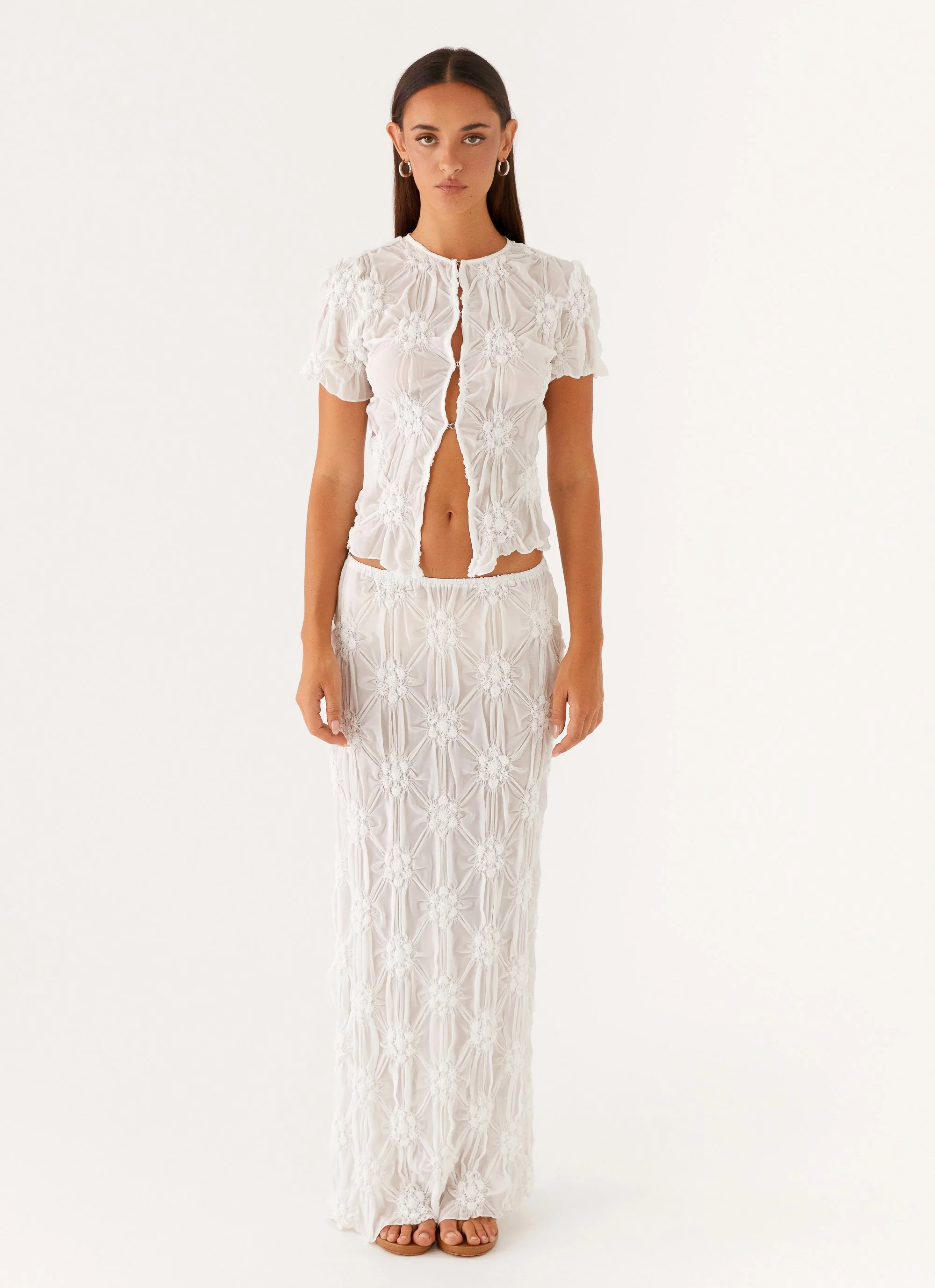 Effortlessly Low Rise Maxi Skirt - Ivory - Image 3