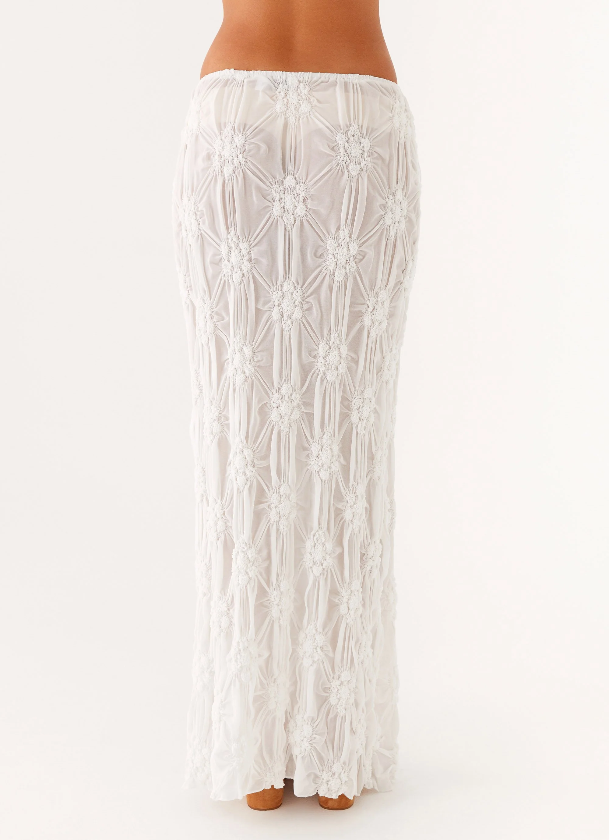 Effortlessly Low Rise Maxi Skirt - Ivory - Image 7