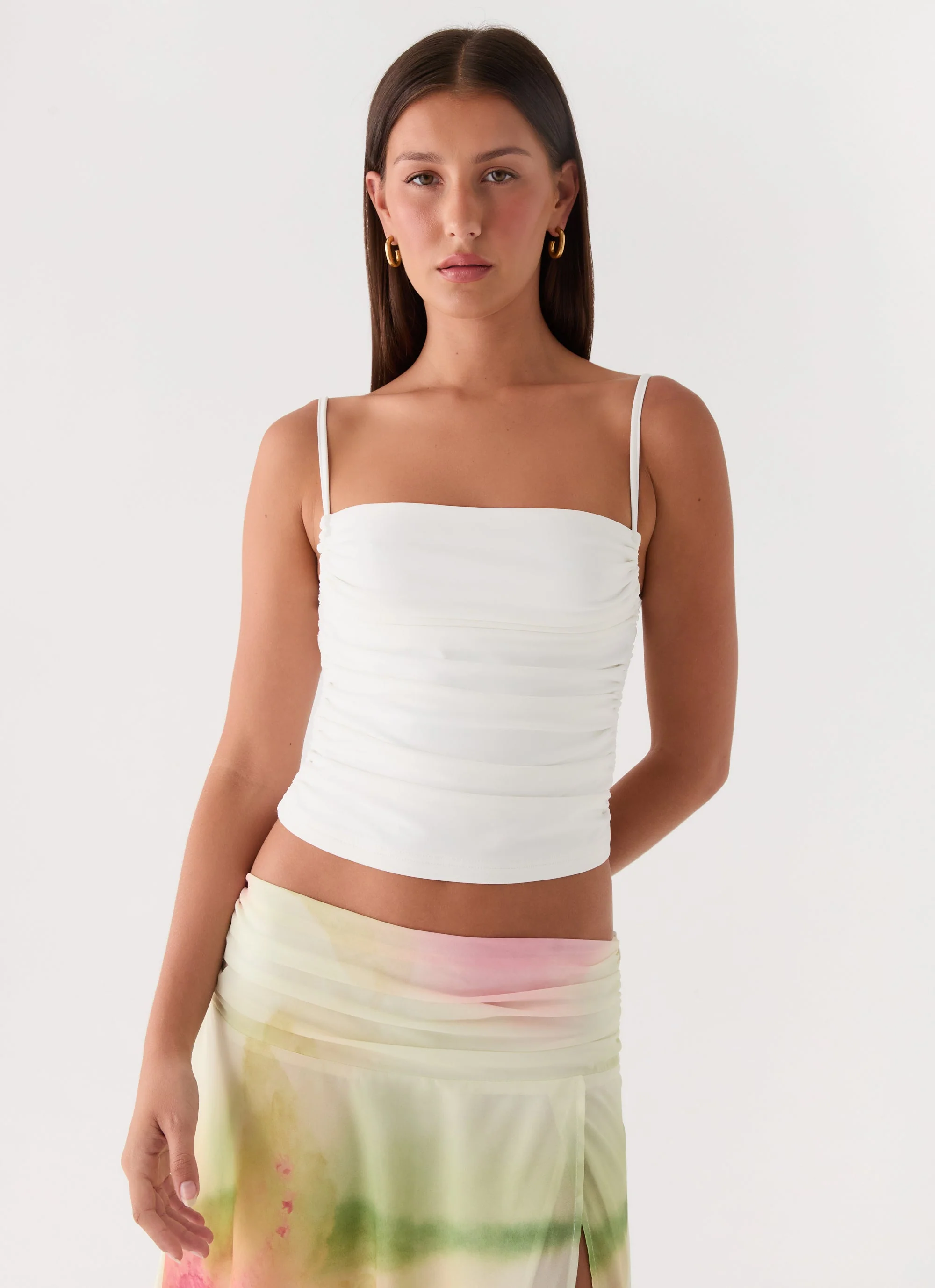 Effy Ruched Top - White - Image 5