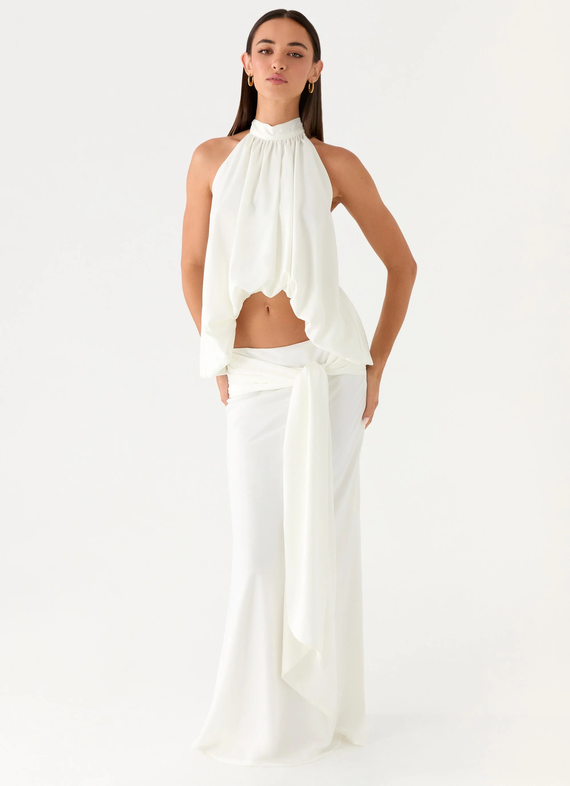 Eirlys Maxi Skirt - White - Image 8