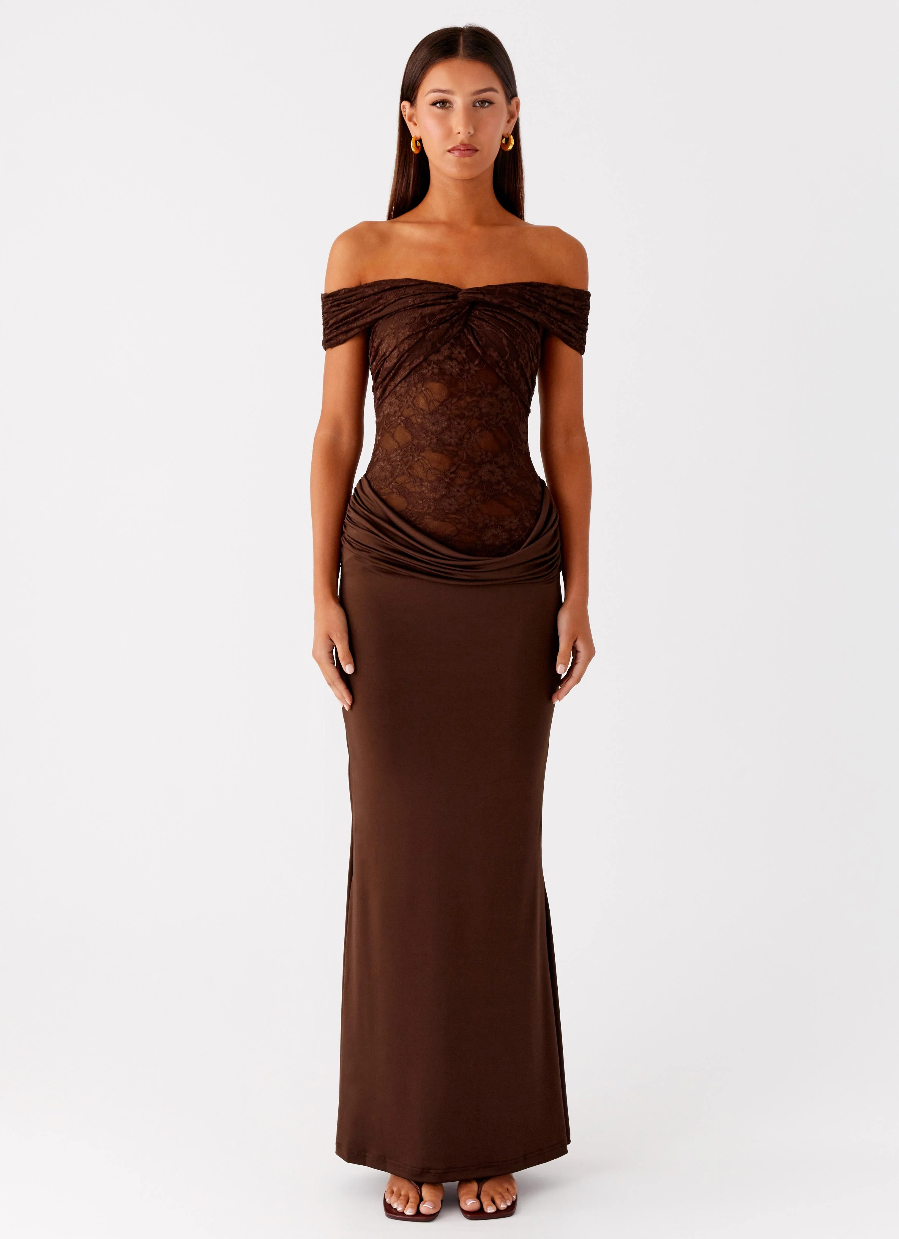 Either Way Maxi Dress - Chocolate - Image 2