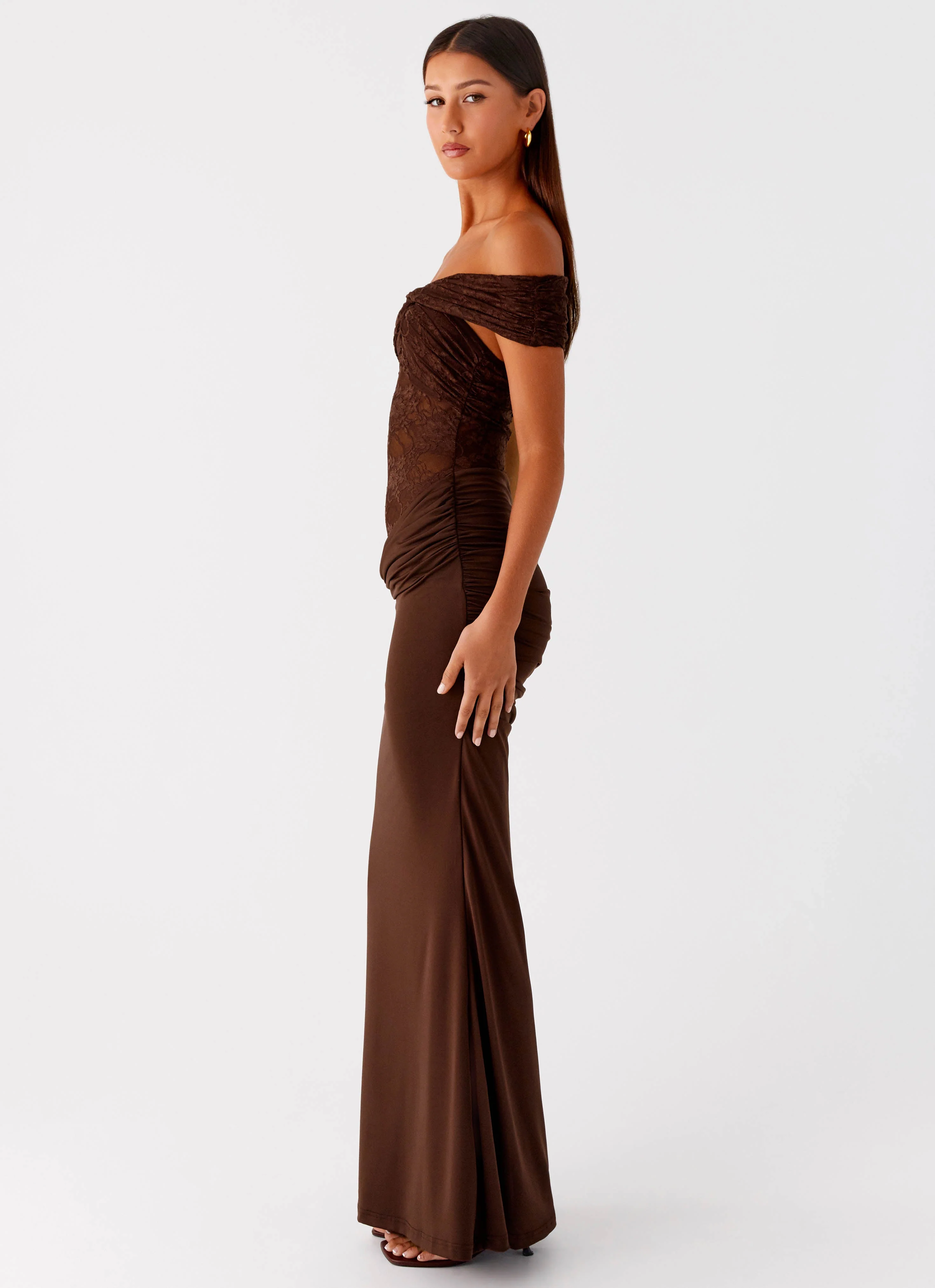 Either Way Maxi Dress - Chocolate - Image 3