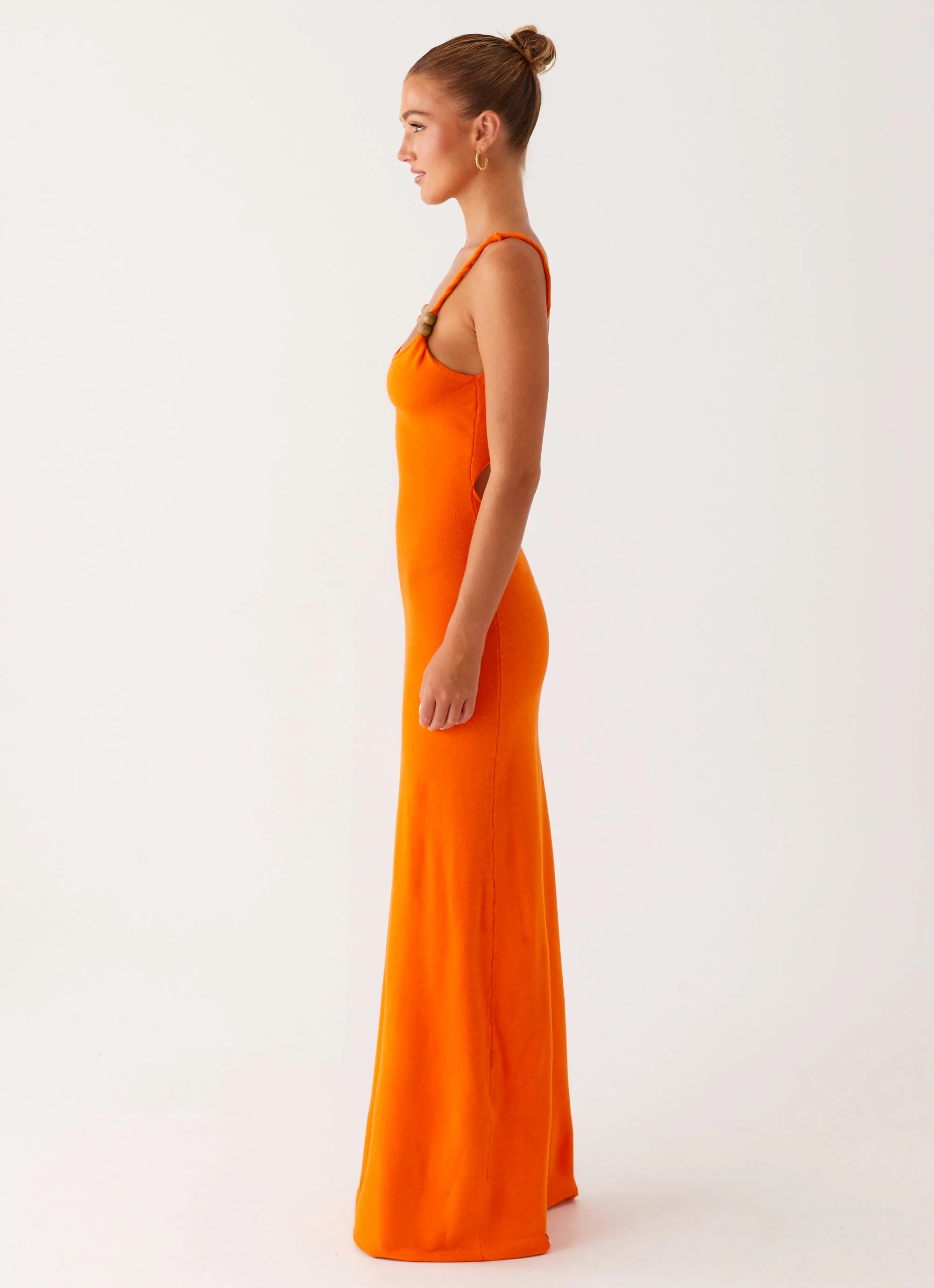 Elaina Knit Maxi Dress - Orange - Image 3