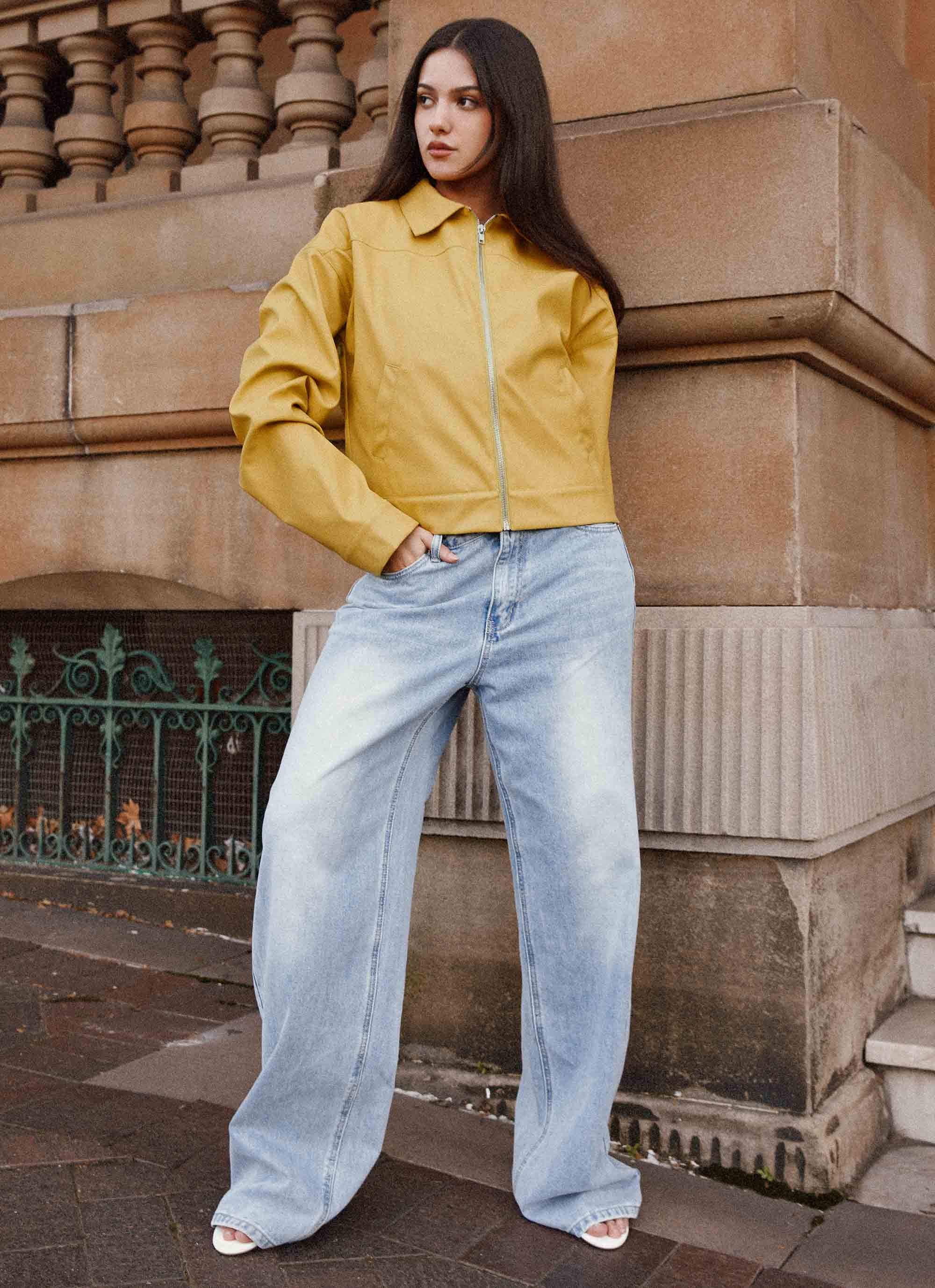 Elara Oversized Jacket - Yellow - Image 2