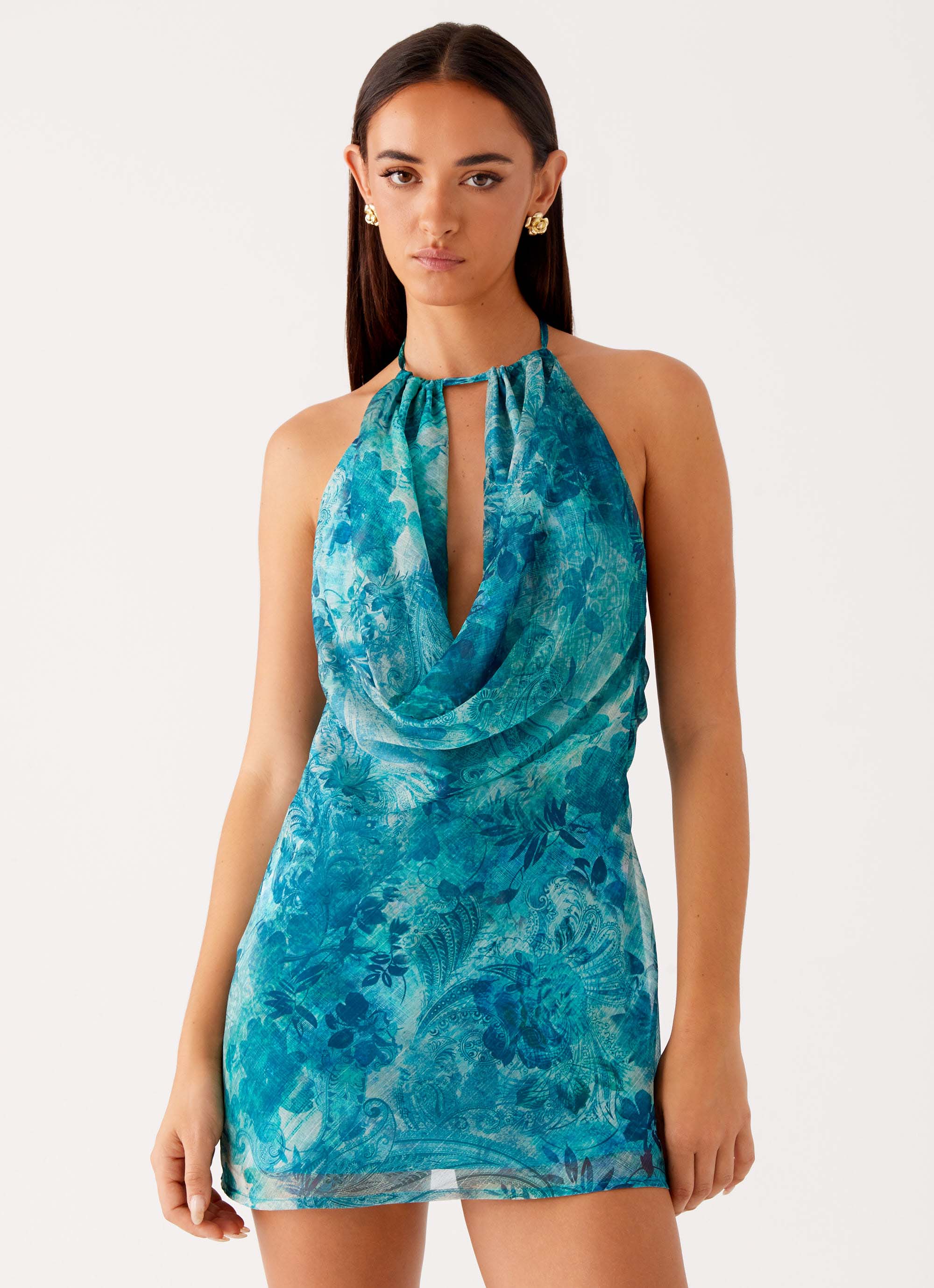 Ele Mini Dress - Teal - Image 4