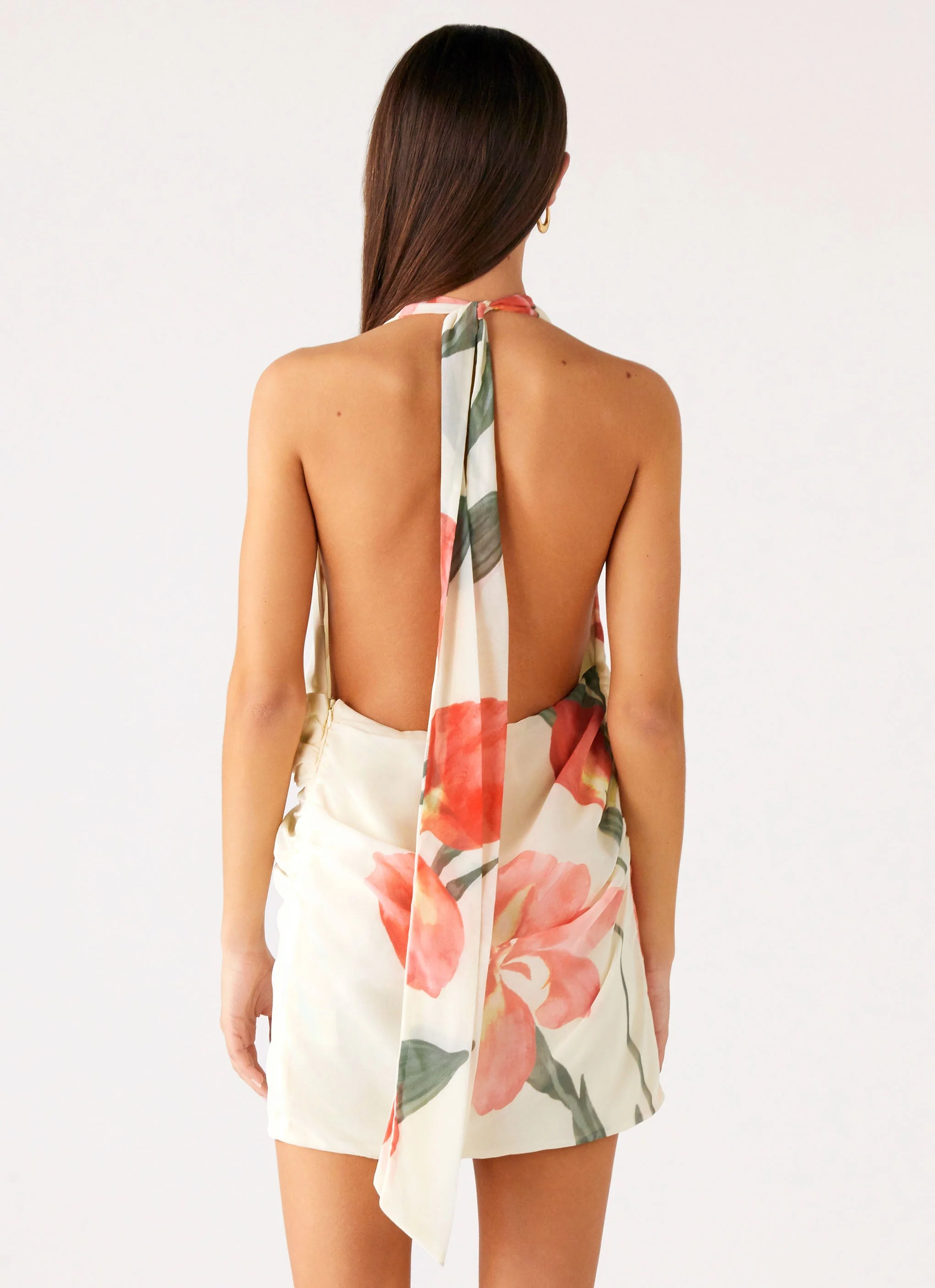 Eleanora Plunge Mini Dress - Siena Floral - Image 3
