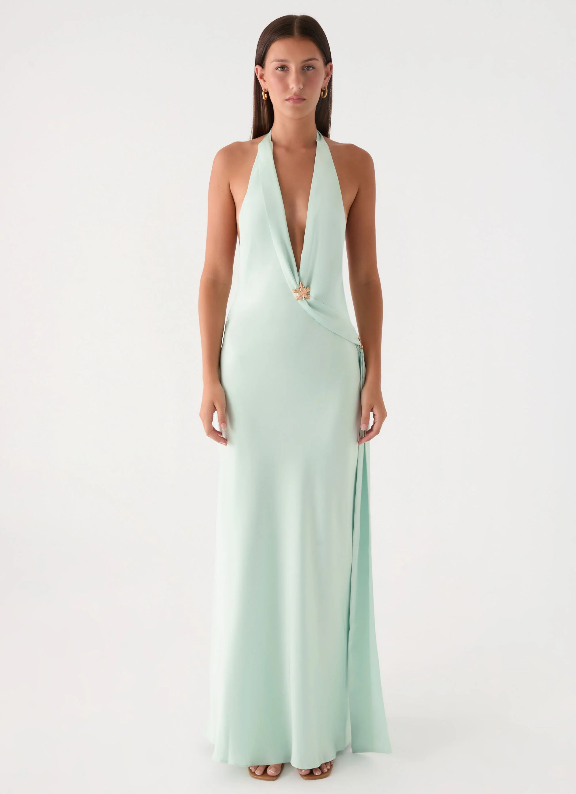 Eleni Halter Maxi Dress - Pistachio - Image 4