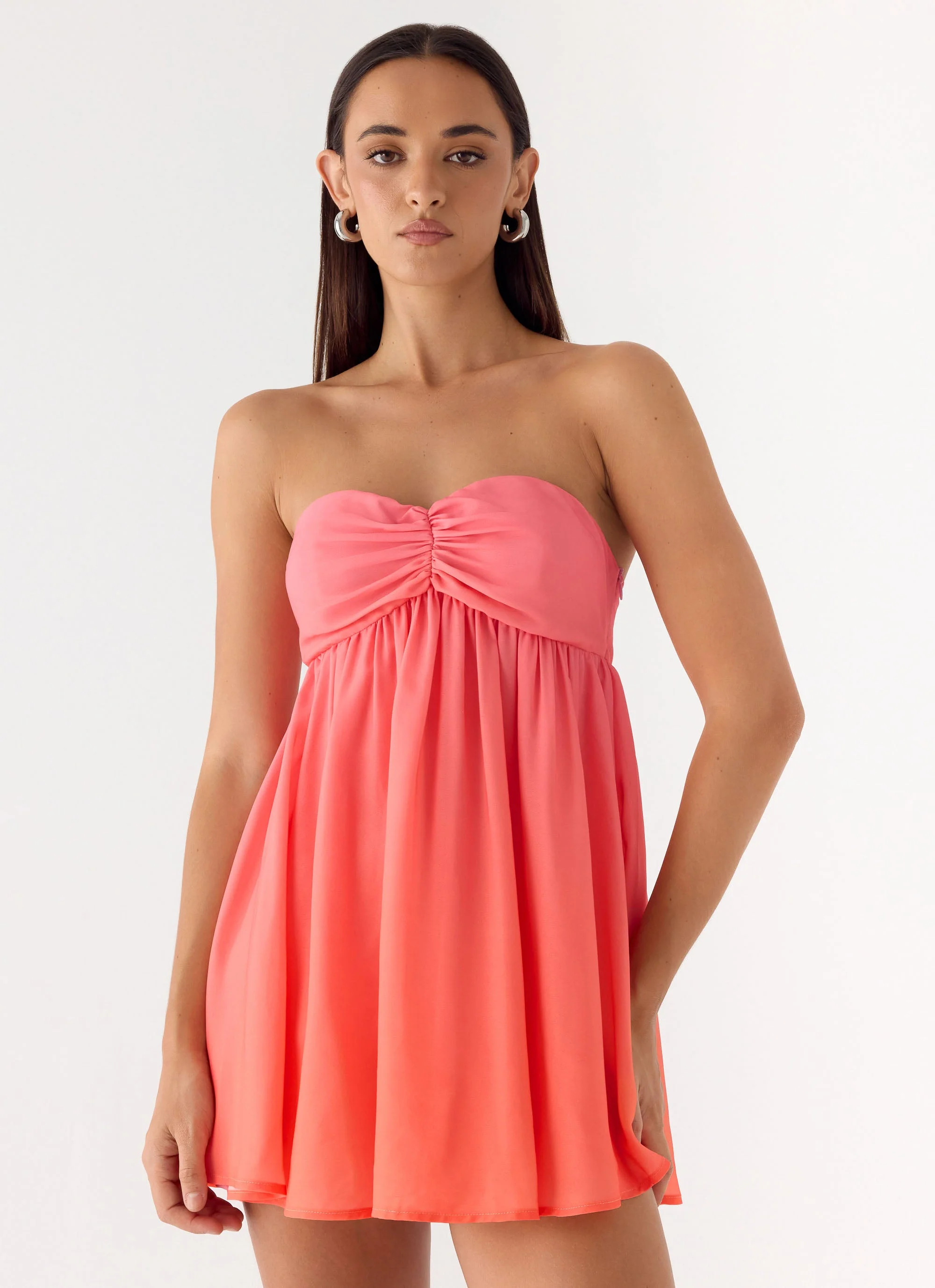 Elevare Strapless Mini Dress - Sunset Ombre - Image 5