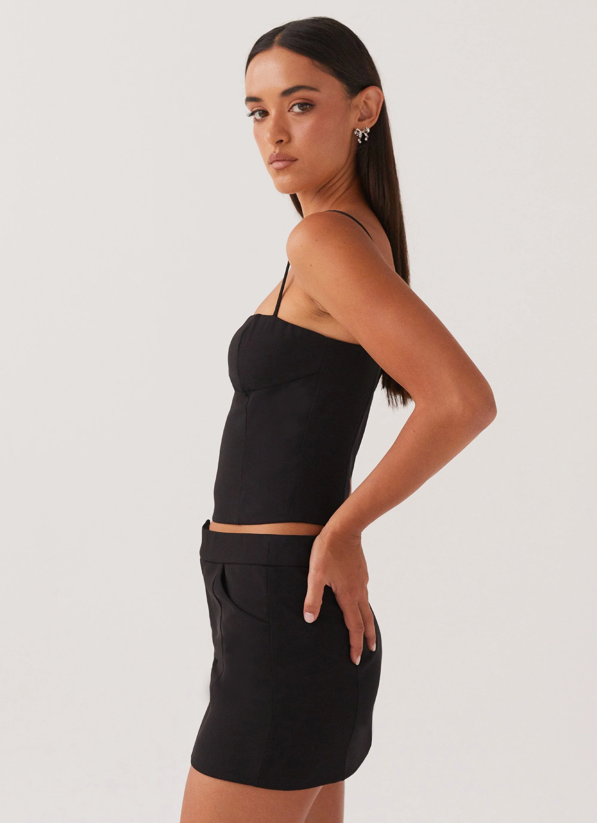 Eliana Crop Top - Black - Image 3