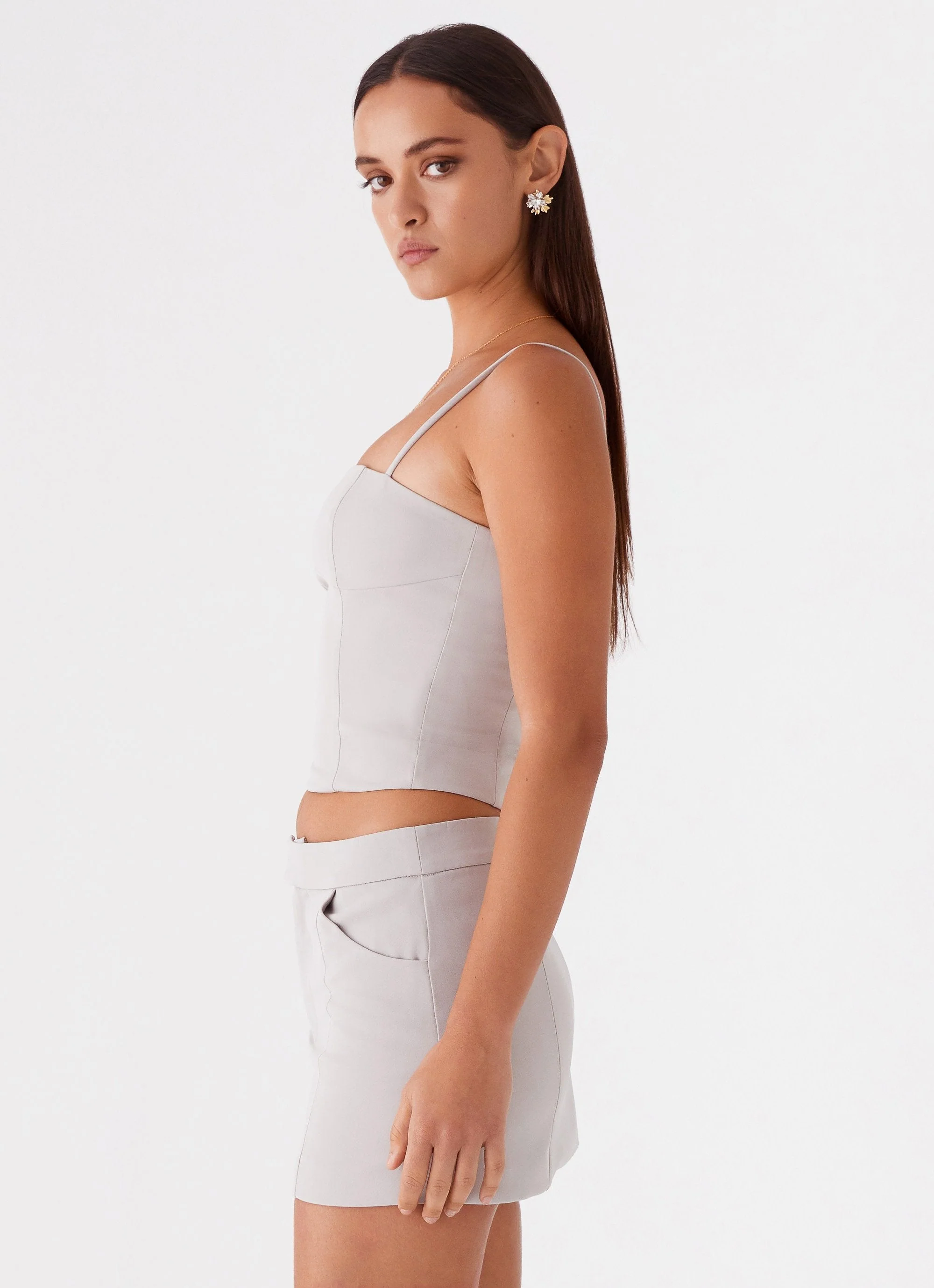 Eliana Crop Top - Grey - Image 3