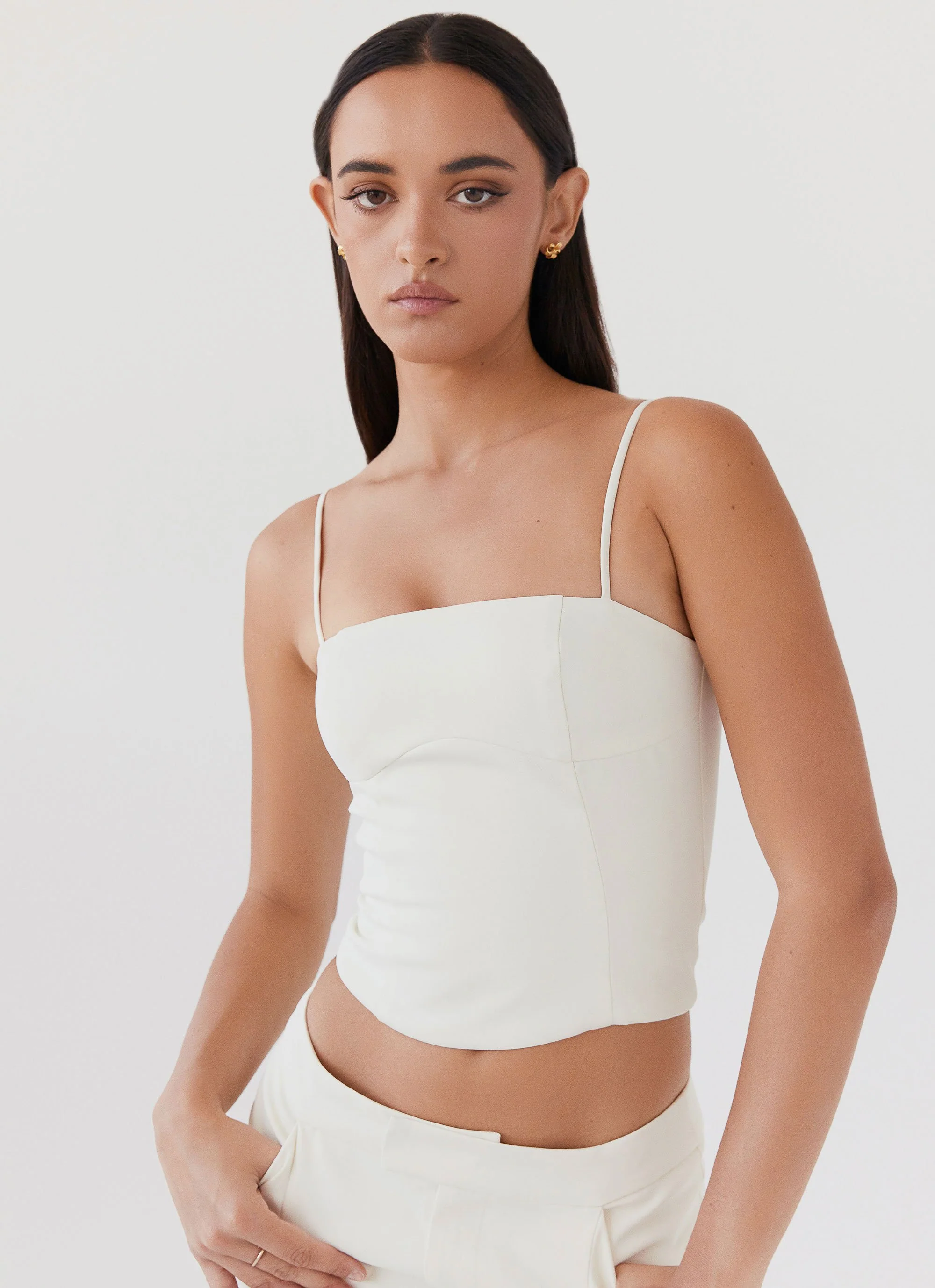 Eliana Crop Top - Ivory - Image 6