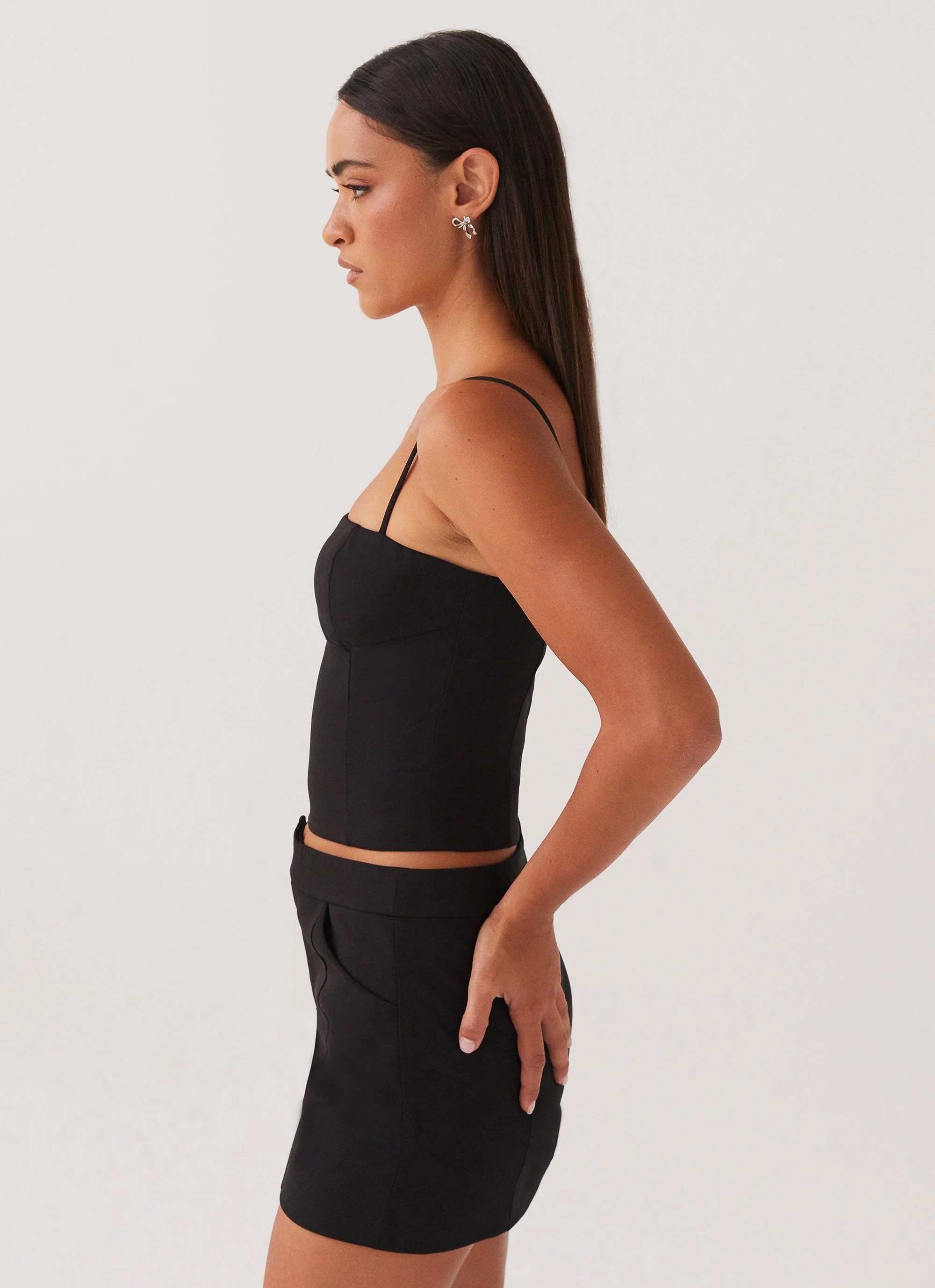 Eliana Suit Mini Skirt - Black - Image 3