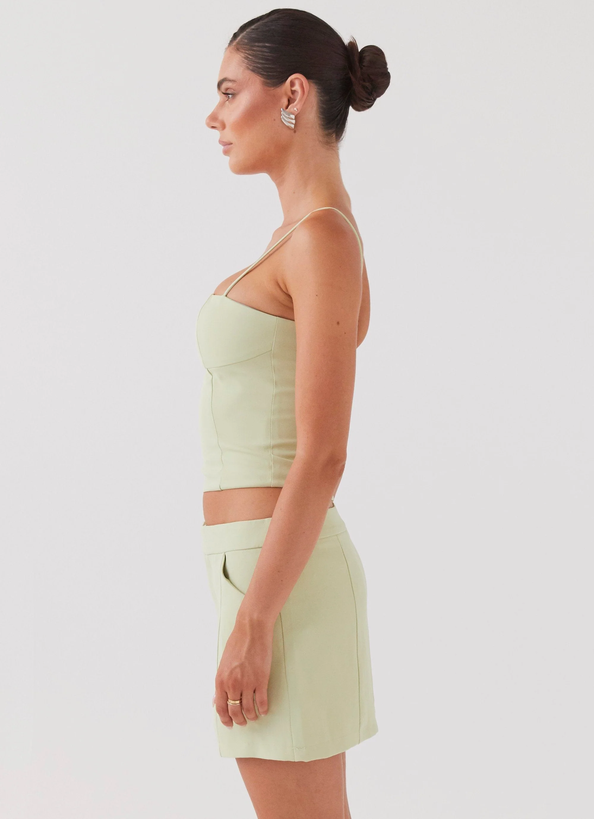 Eliana Suit Mini Skirt - Green Zest - Image 3