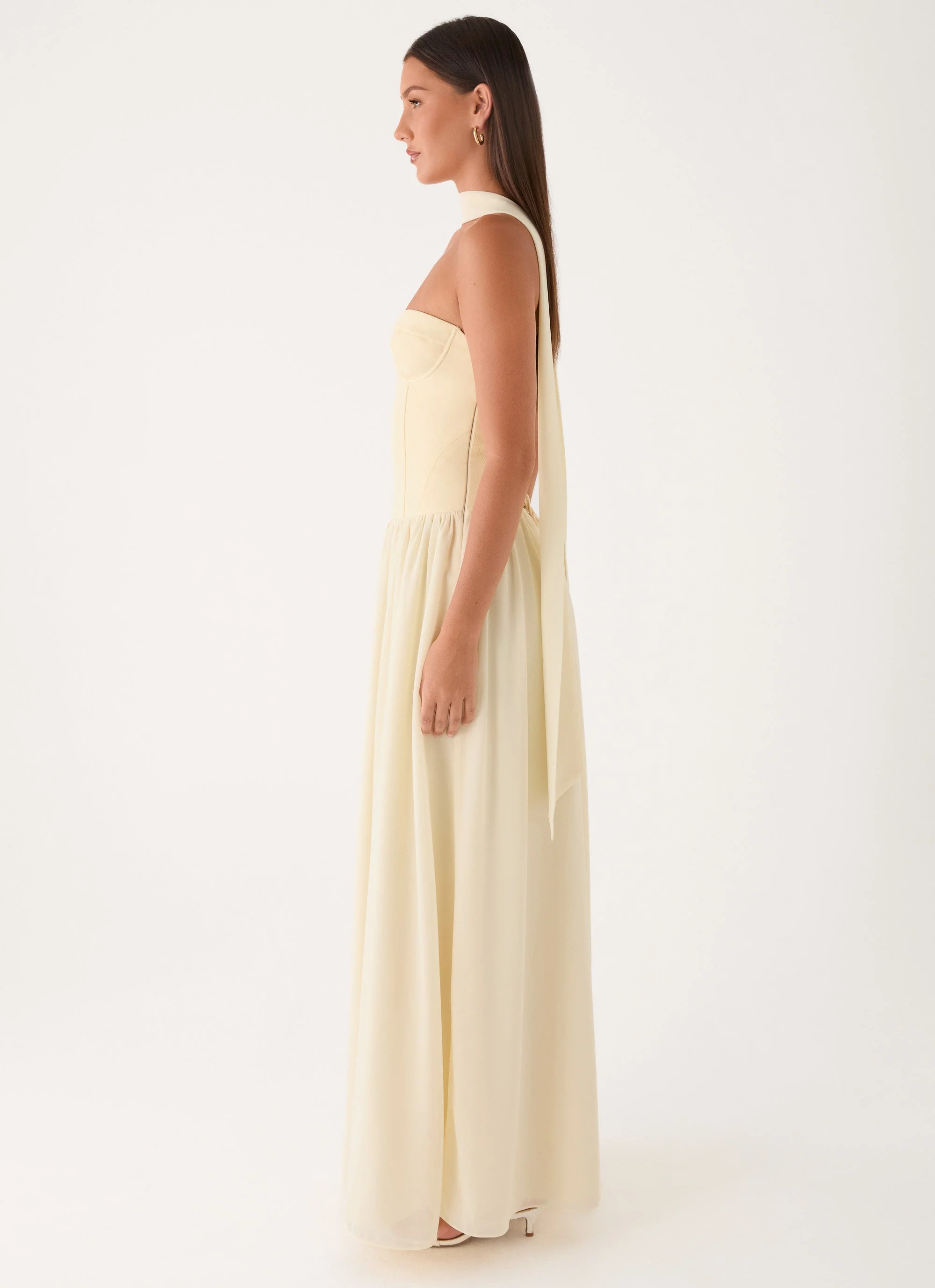 Elianah Scarf Maxi Dress - Yellow - Image 3