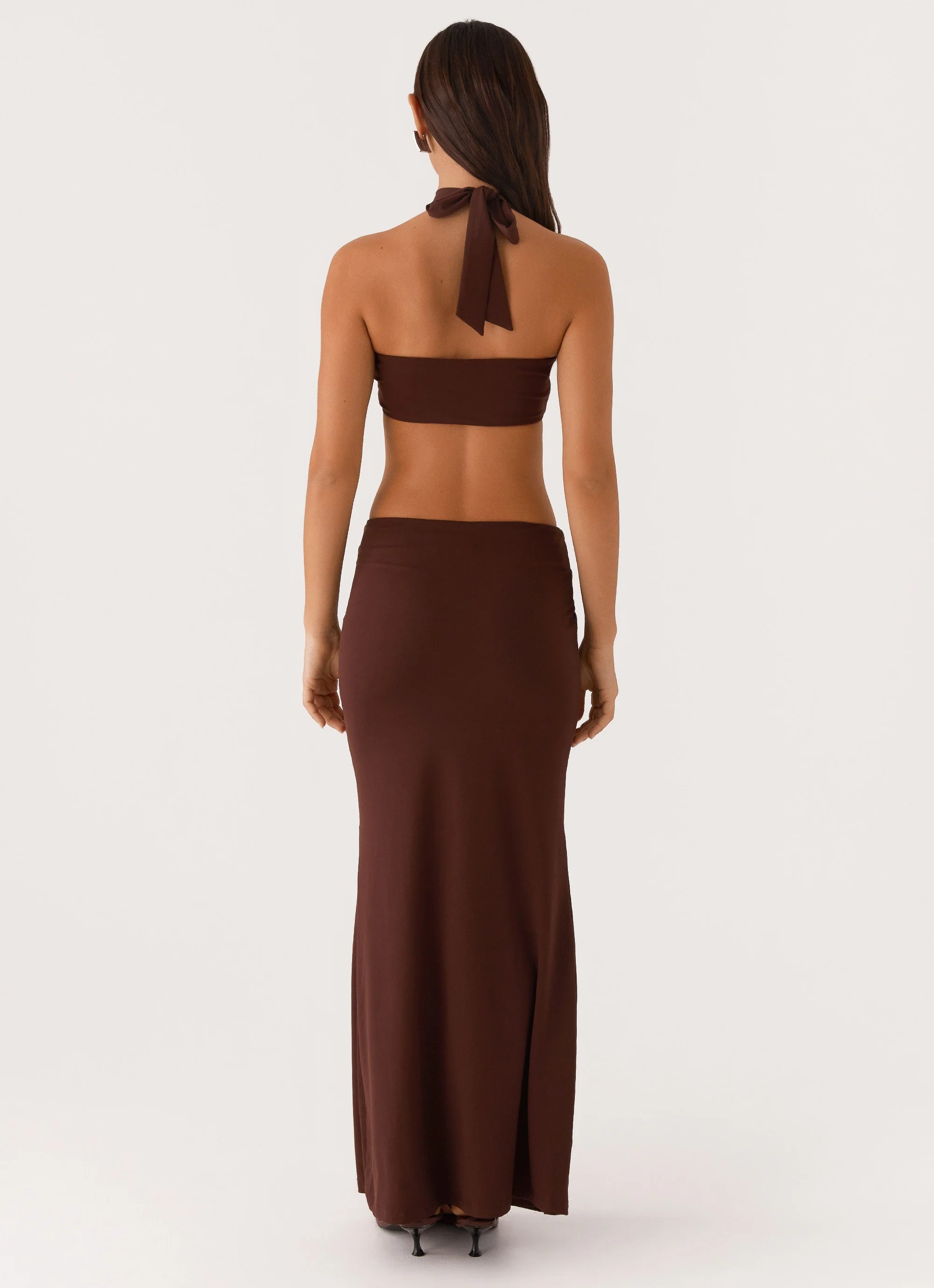 Elinor Maxi Dress - Chocolate - Image 4